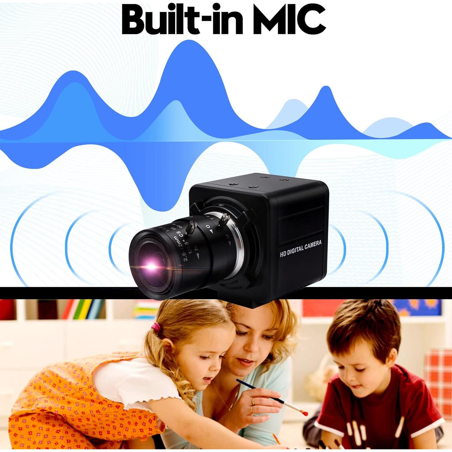 Cámara USB 4K IFWATER IMX317 Lente Varifocal 2.8-12mm