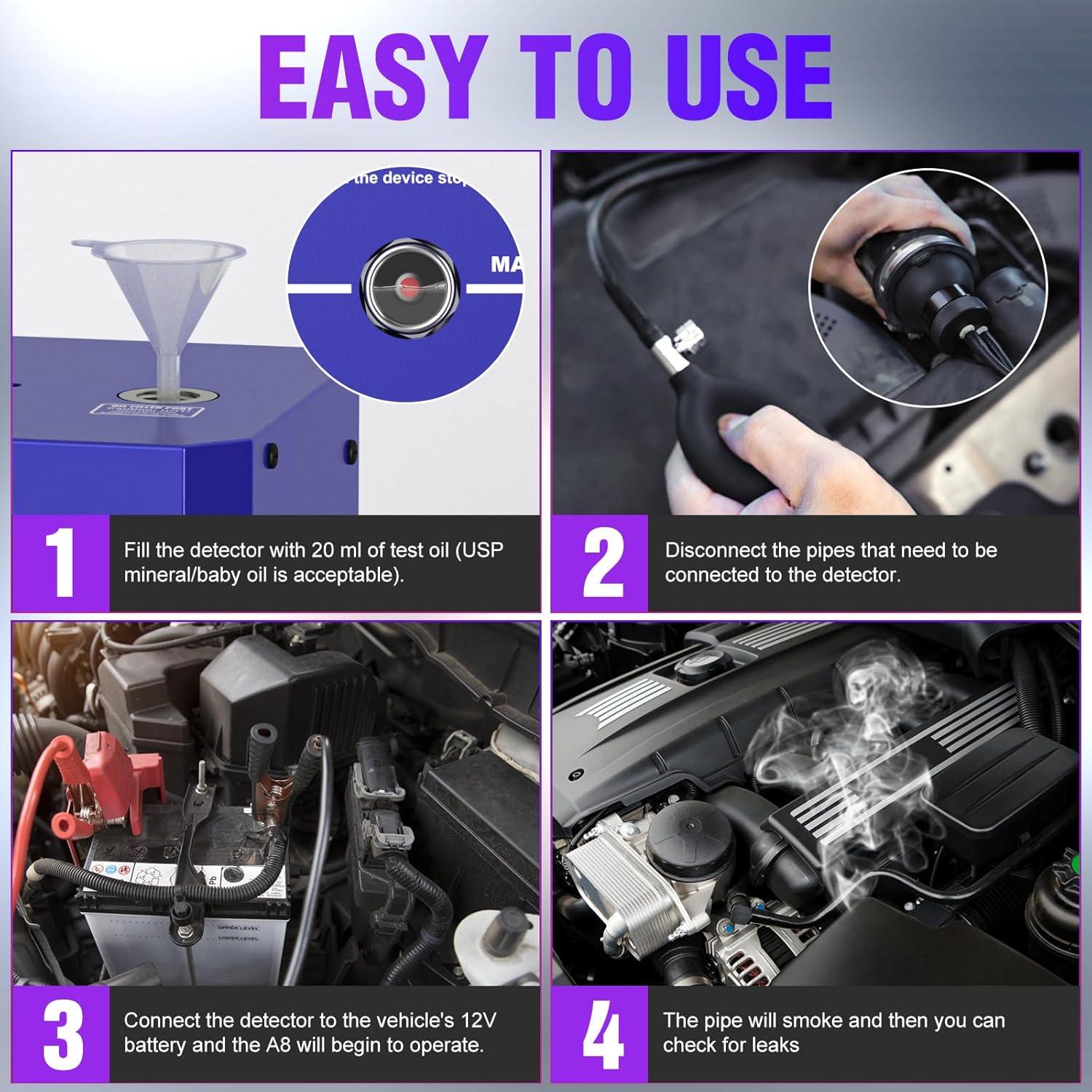 Detector de Fugas de Humo VXSCAN SO736 12V con Manómetro