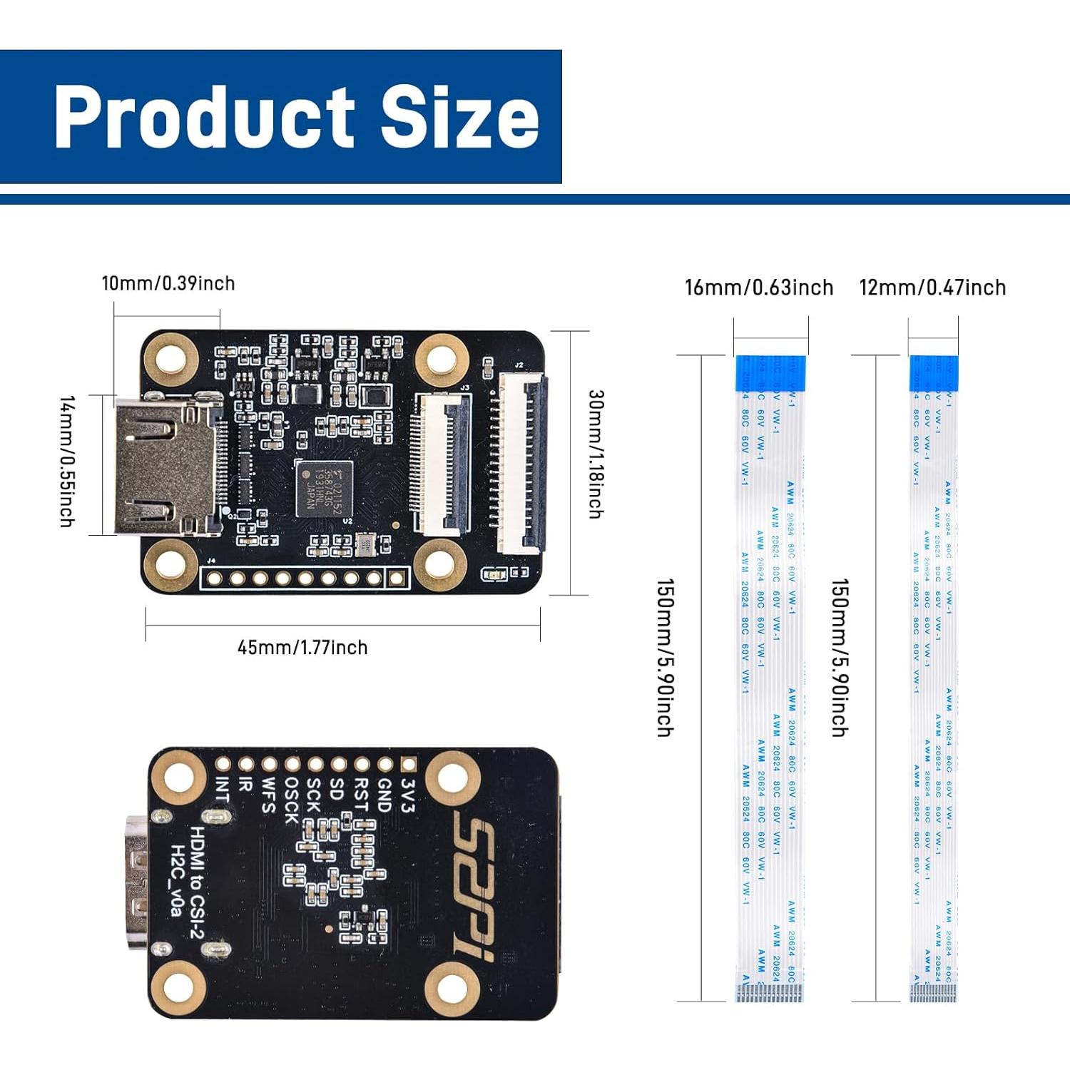 Placa Adaptadora HDMI a CSI2 GeeekPi para Raspberry Pi 1080p