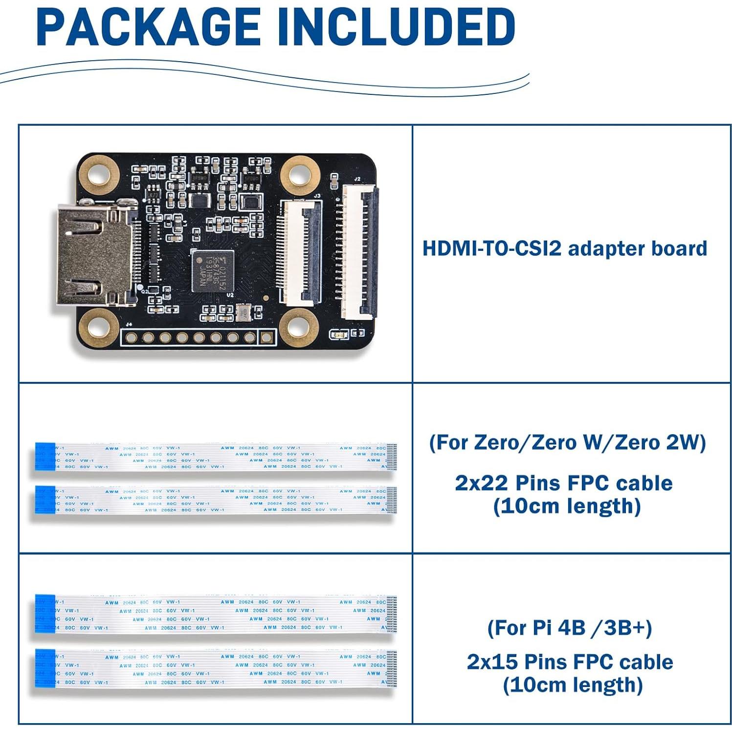 Placa Adaptadora HDMI a CSI2 GeeekPi para Raspberry Pi 1080p
