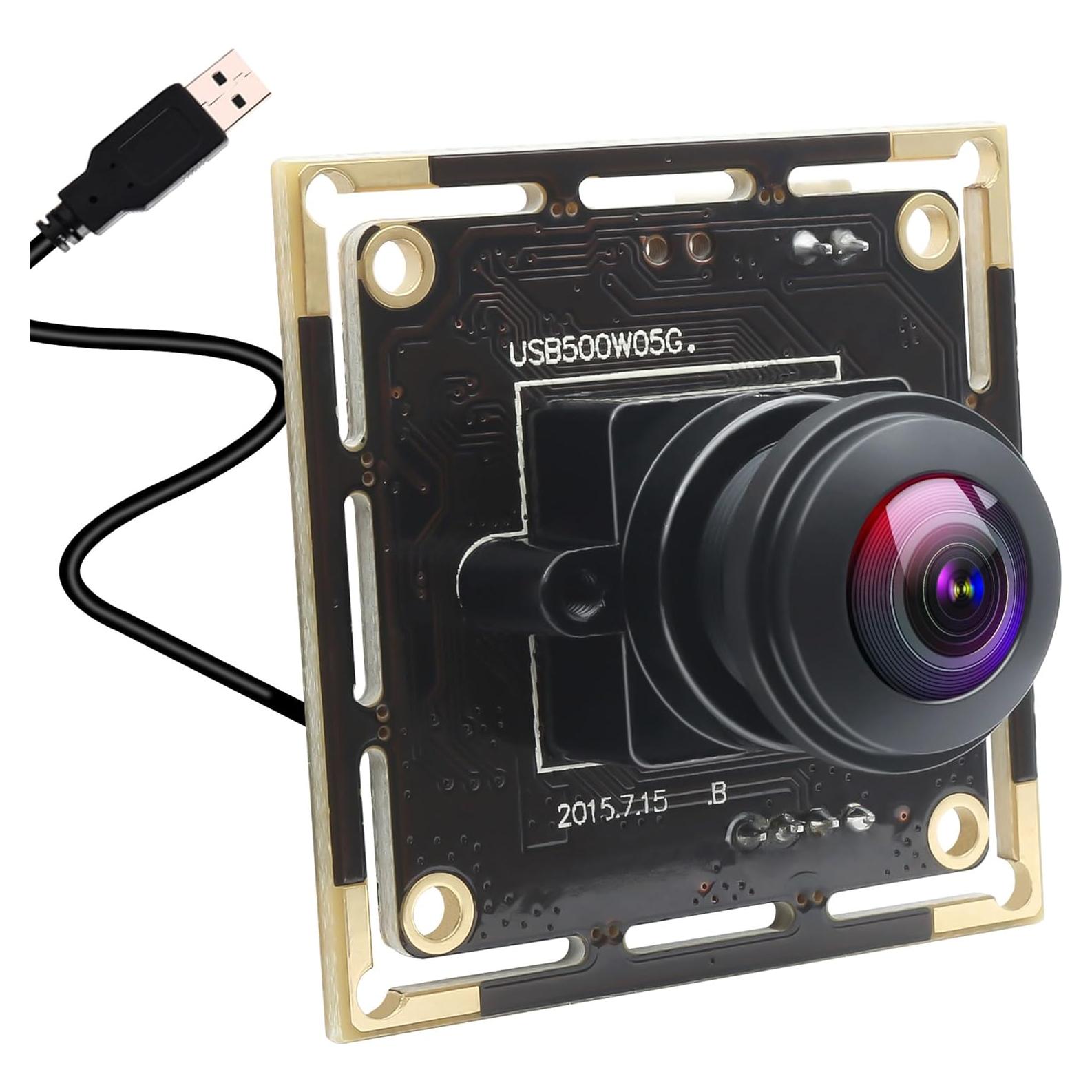 Cámara USB 5MP GEMSTONEGO Lente Ojo de Pez 180 Grados