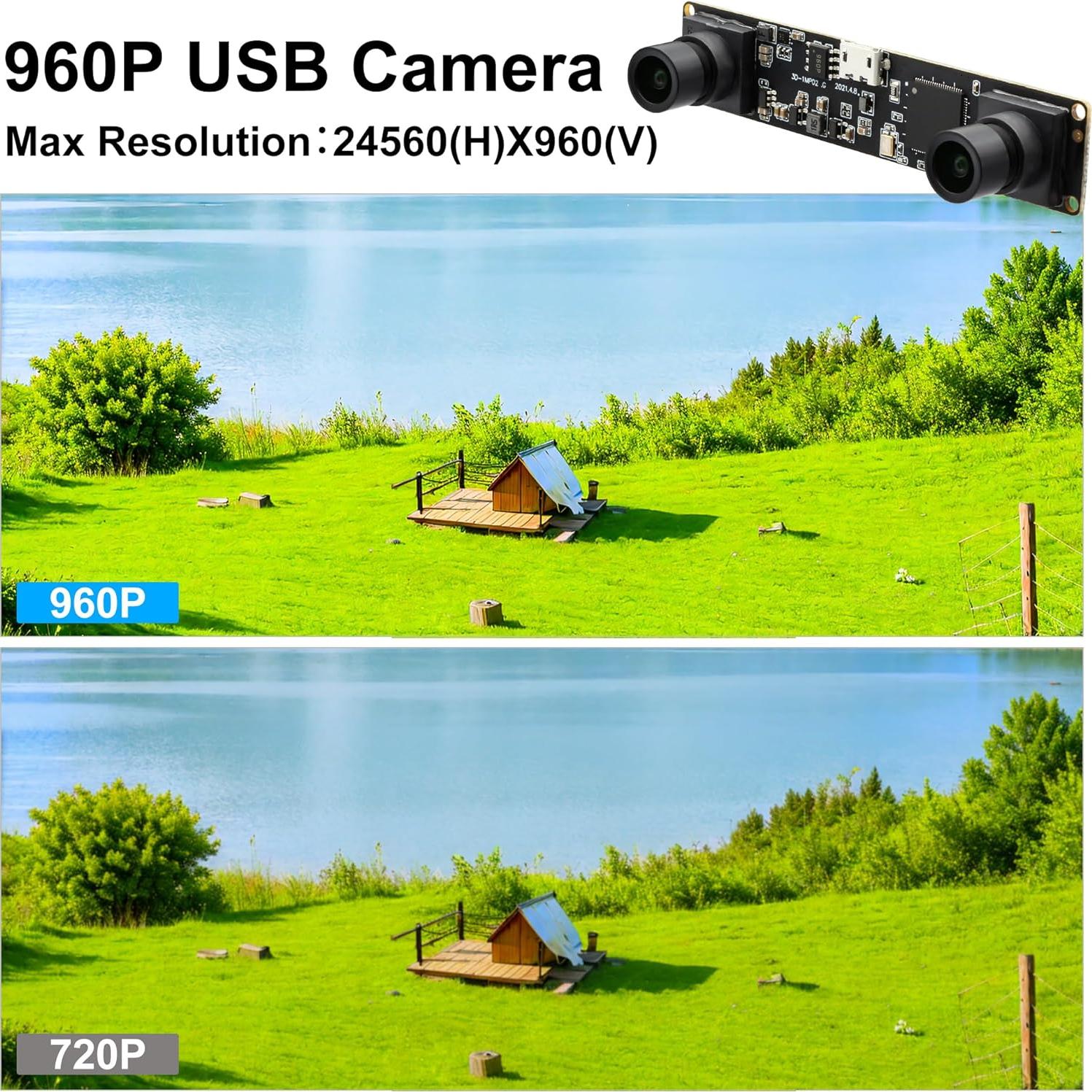 Cámara USB Estéreo Doble Lente Hotpet 1.3MP HD 960P