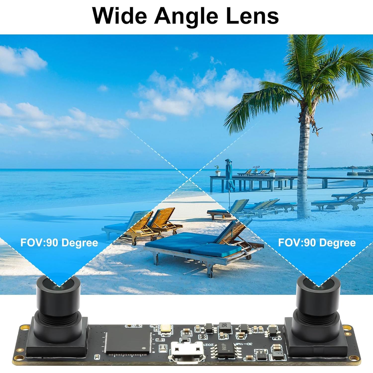 Cámara USB Estéreo Doble Lente Hotpet 1.3MP HD 960P