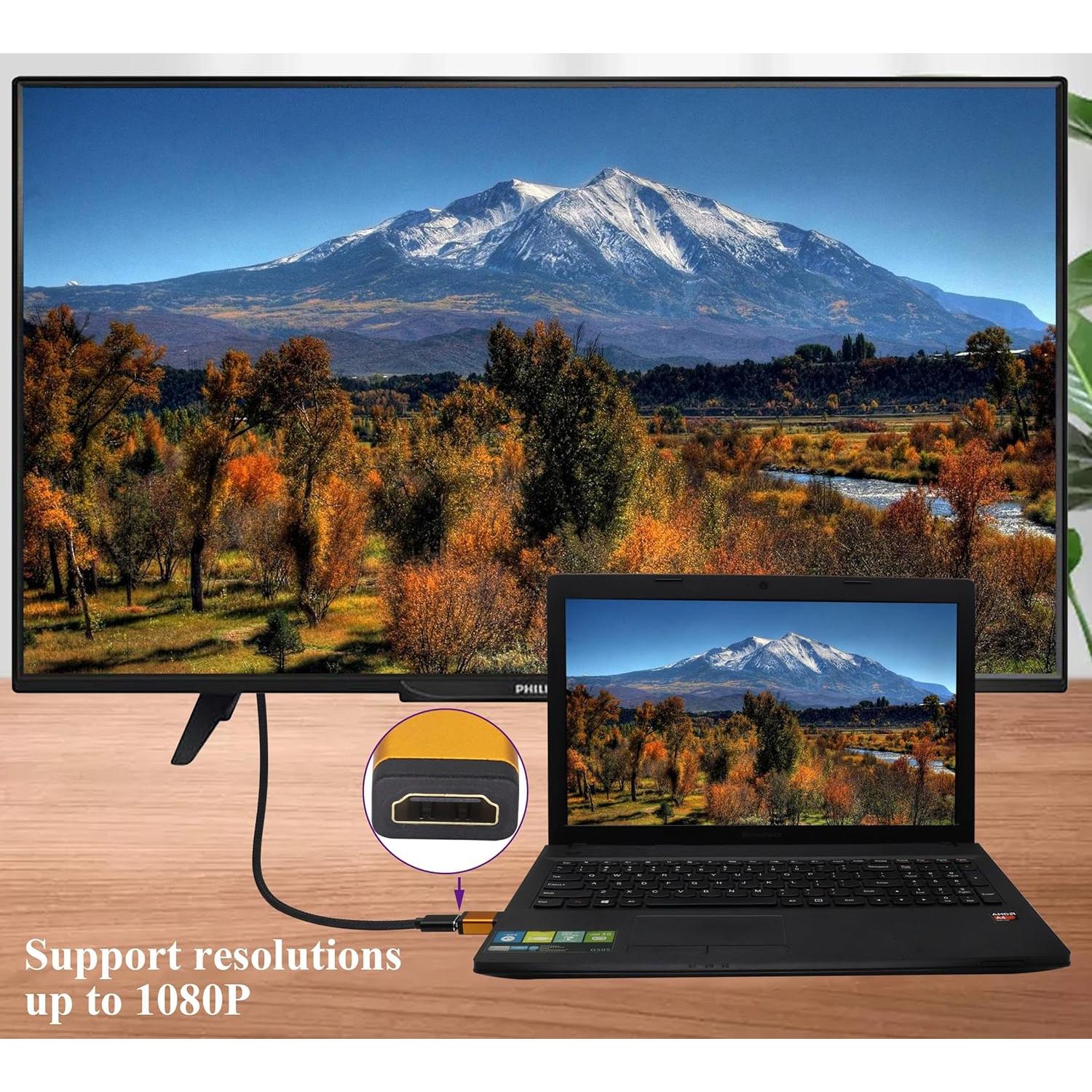 Adaptador HDMI a Mini HDMI 4K 60Hz AAOTOKK - 2 Pack