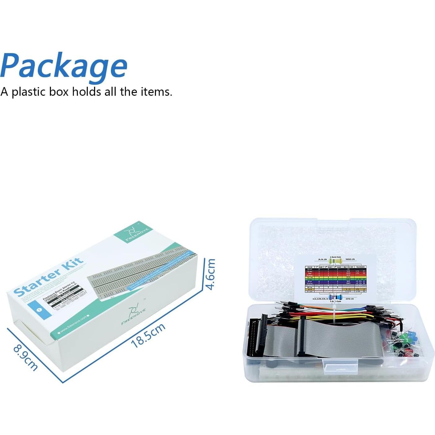 Kit de Inicio Freenove para Raspberry Pi 5/400/4B/3B+ - 146 Artículos