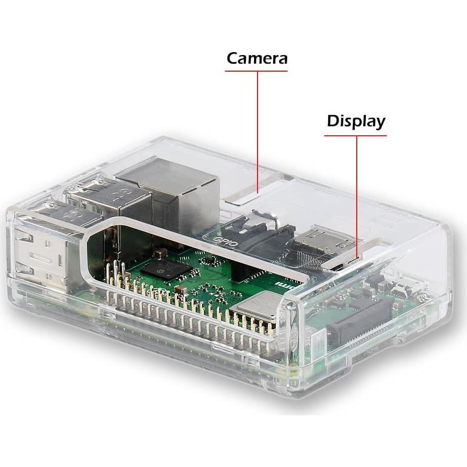 Caja Protectora Transparente ABS para Raspberry Pi 3B+ con Disipador