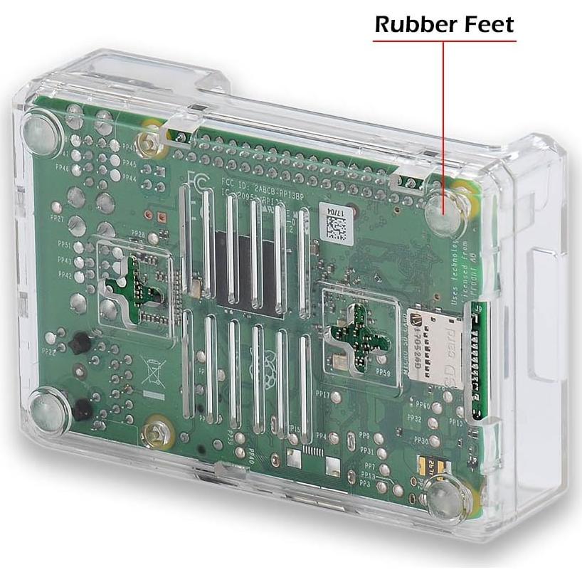 Caja Protectora Transparente ABS para Raspberry Pi 3B+ con Disipador