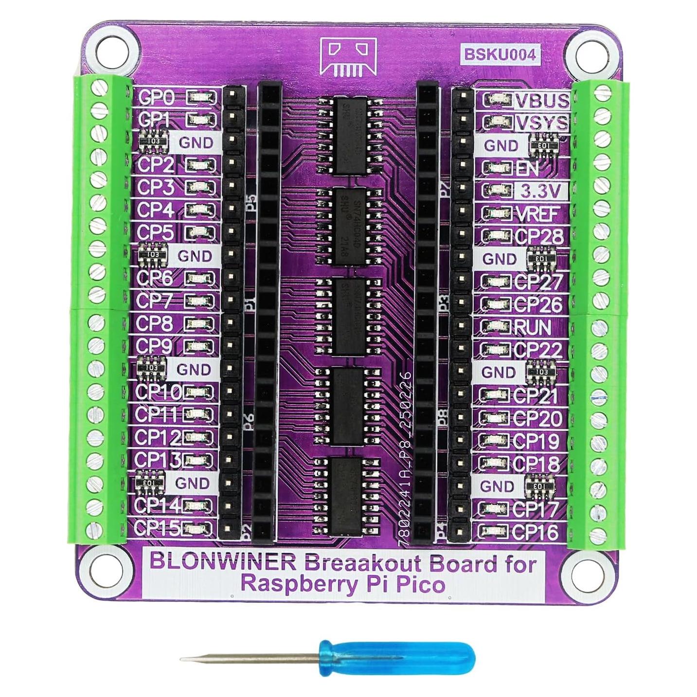 Placa de Expansión para Raspberry Pi Pico BLONWINER BUS004