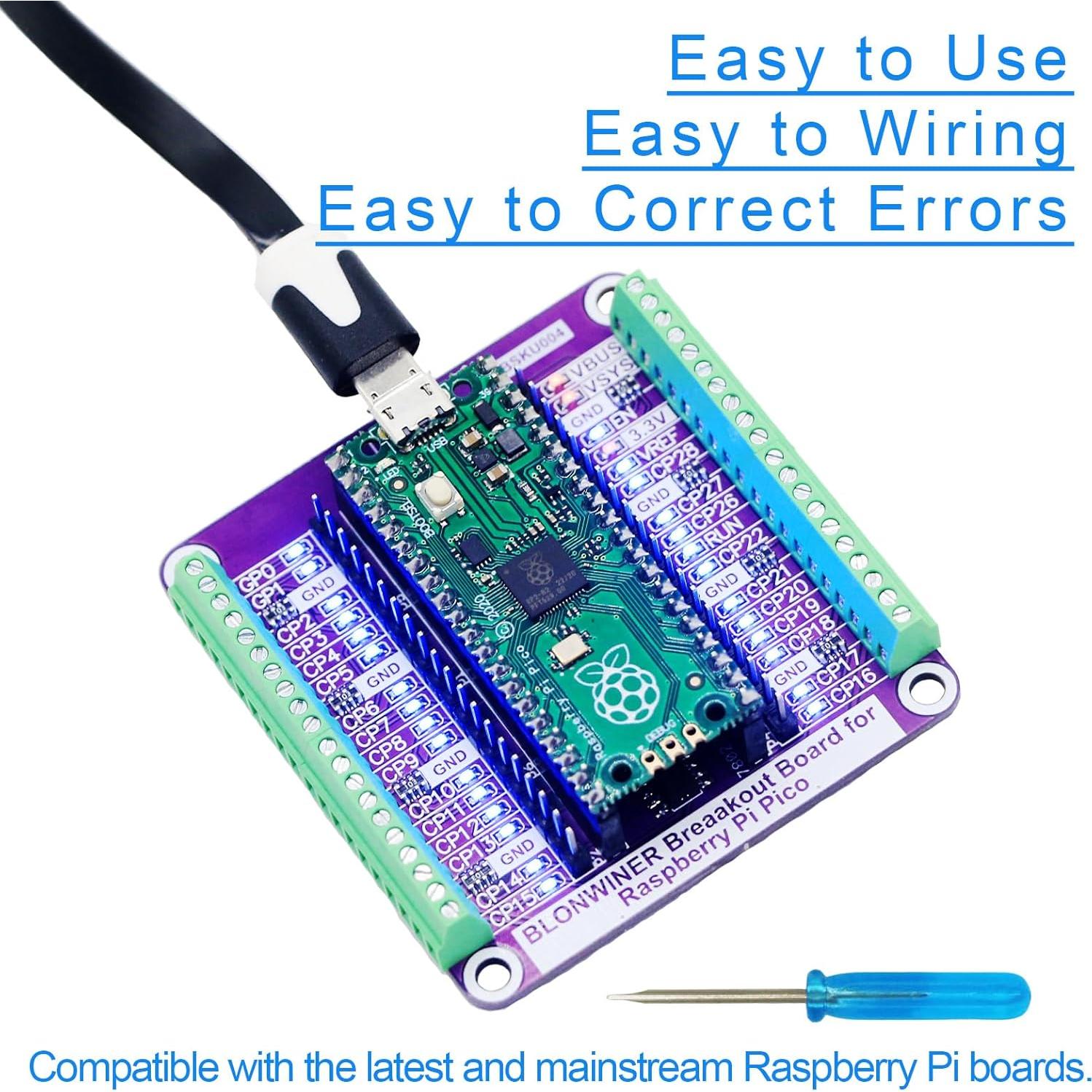 Placa de Expansión para Raspberry Pi Pico BLONWINER BUS004