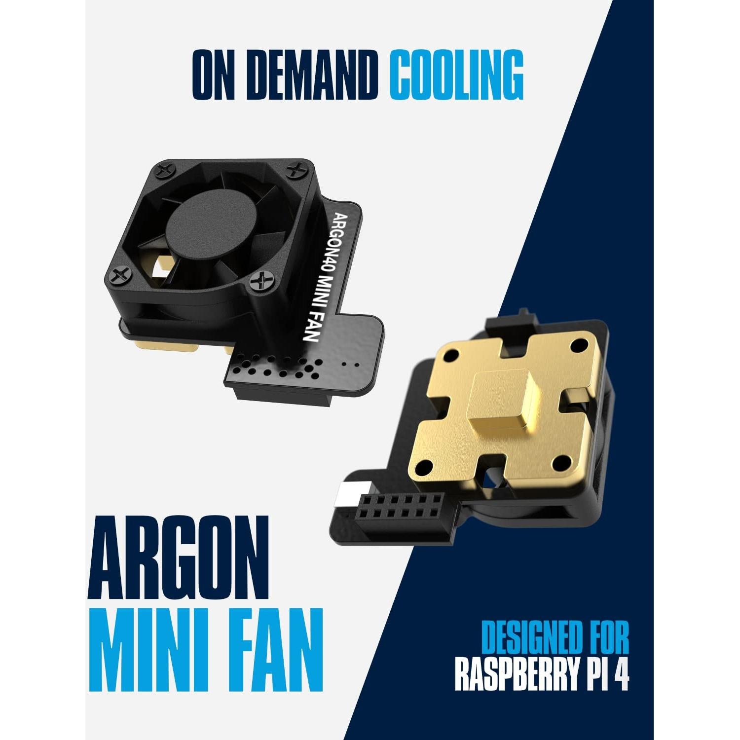 Ventilador Mini Argon HAT para Raspberry Pi 4 - 30mm PWM