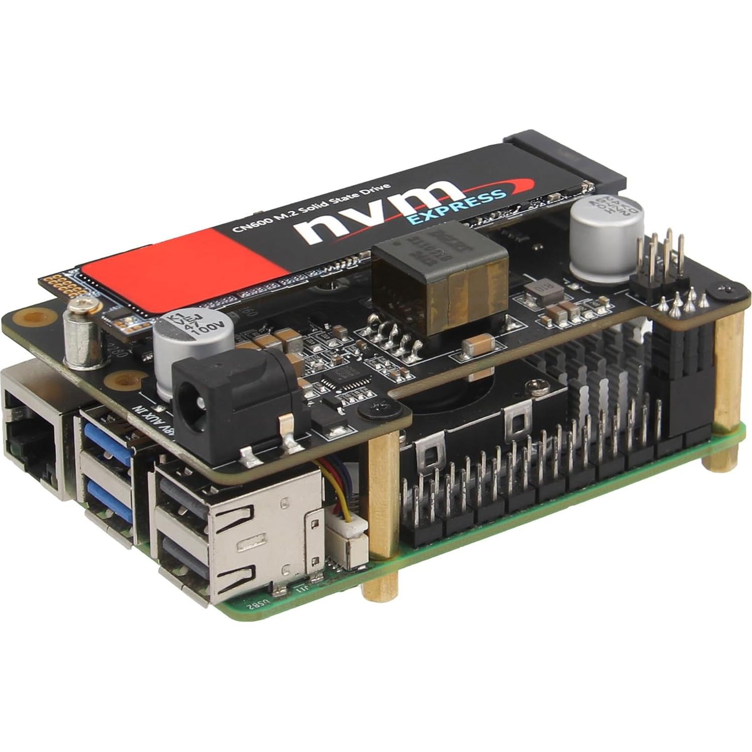 Geekworm X1012 PCIe a M.2 HAT NVMe SSD para Raspberry Pi 5