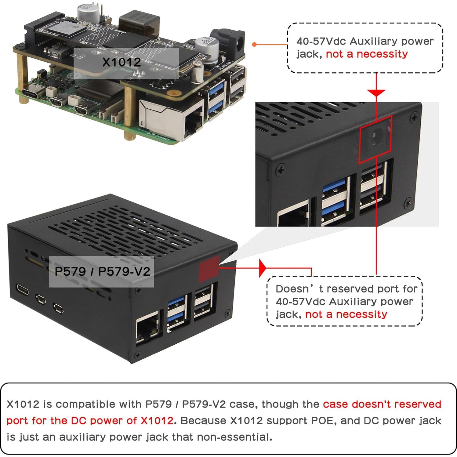 Geekworm X1012 PCIe a M.2 HAT NVMe SSD para Raspberry Pi 5