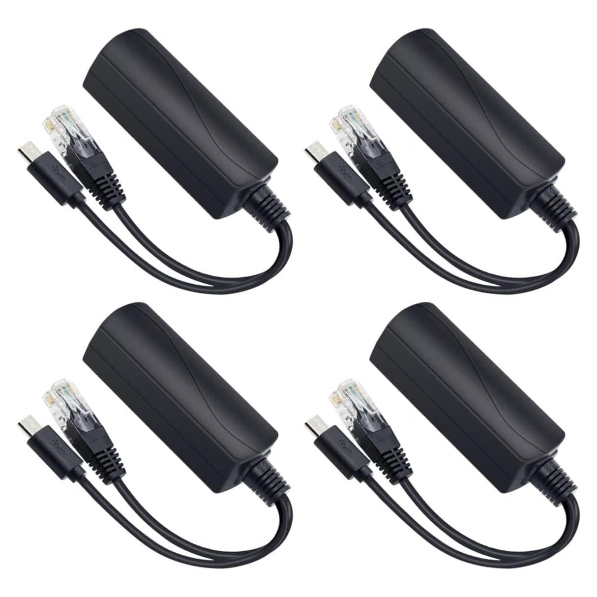 Divisor PoE 5V JacobsParts para Cámaras IP y Raspberry Pi - 4 Unidades