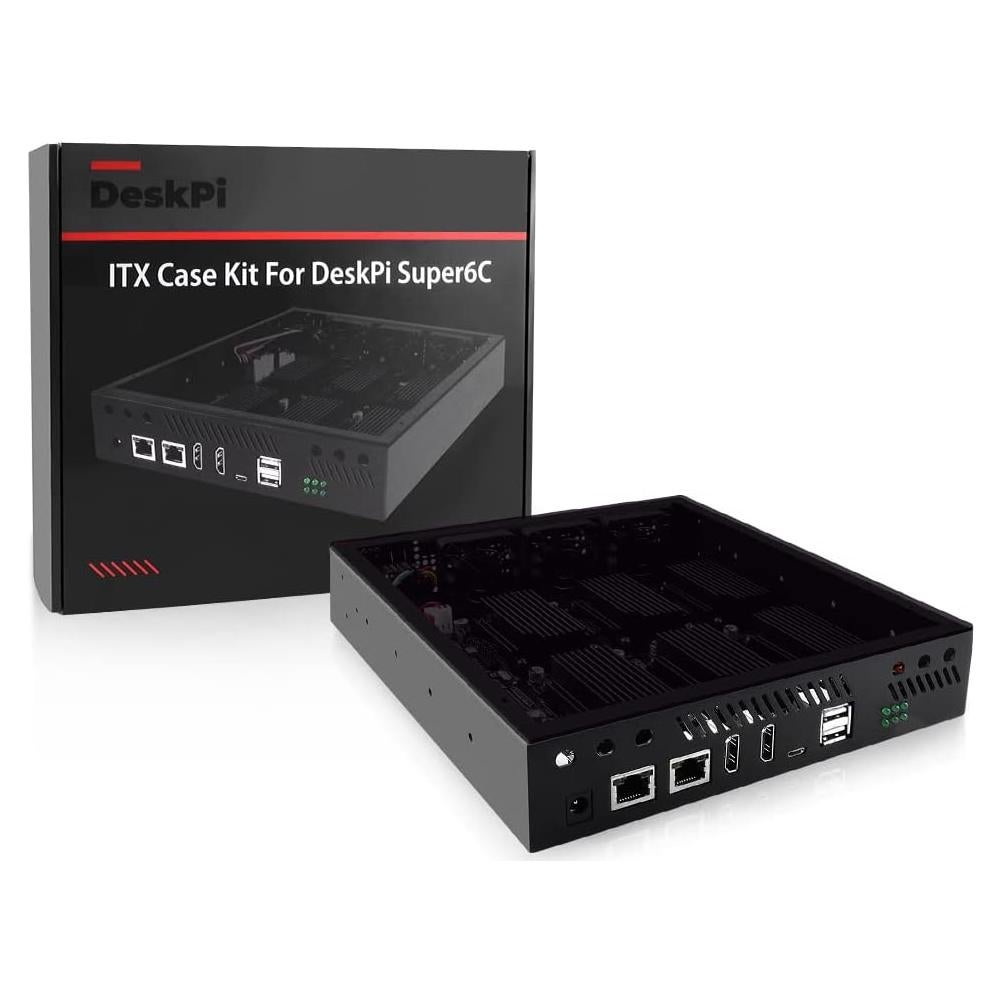 Kit Caja ITX GeeekPi para Placa Super6C con 3 Ventiladores