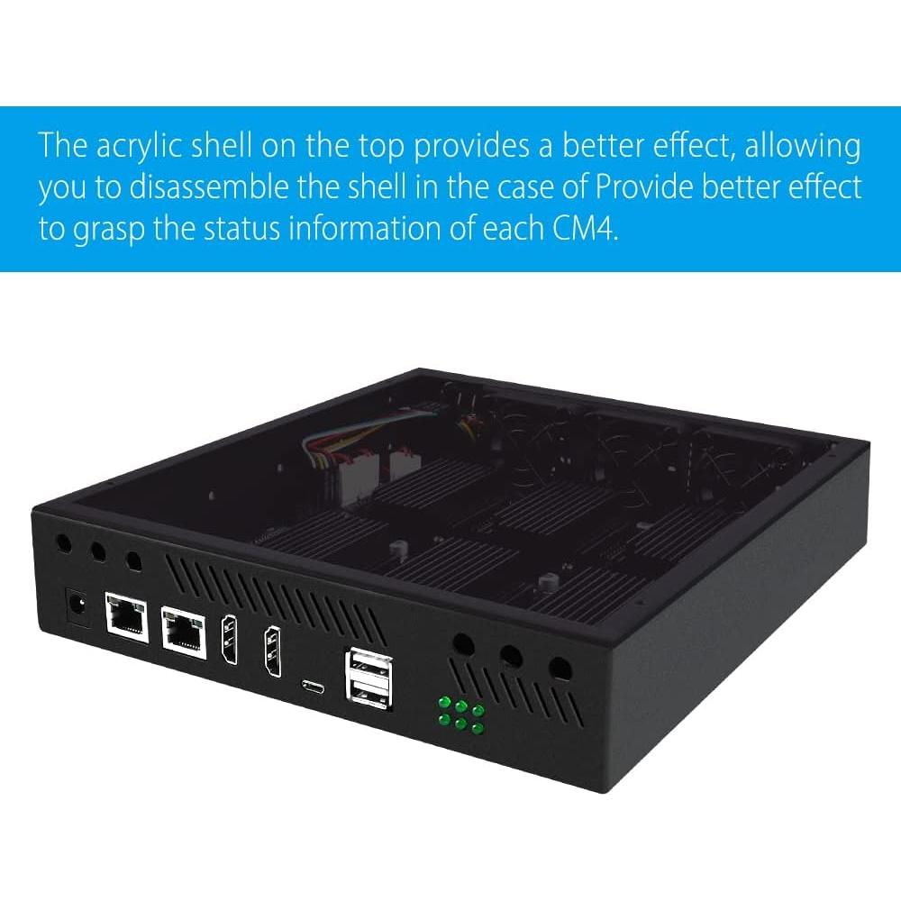 Kit Caja ITX GeeekPi para Placa Super6C con 3 Ventiladores