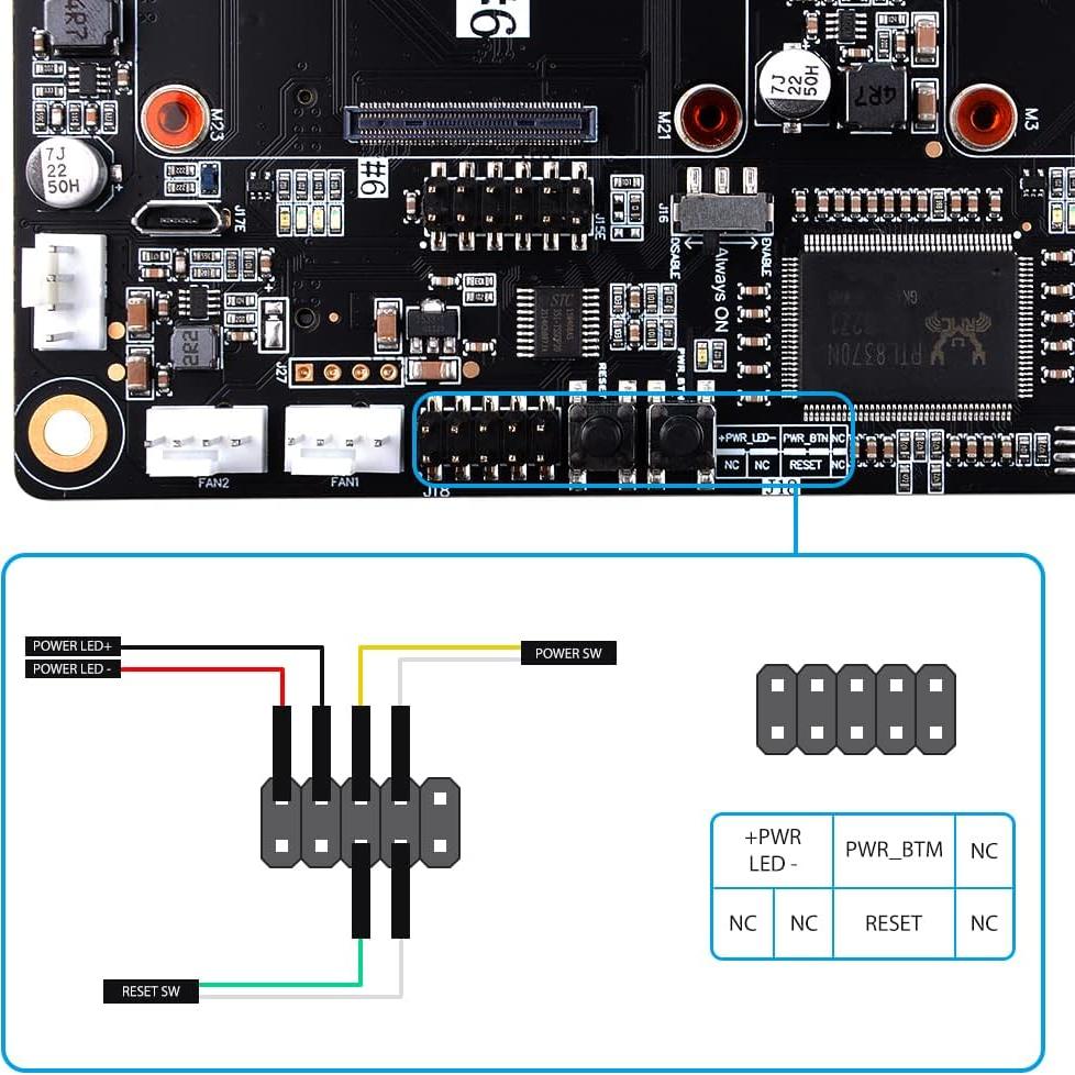 Kit Caja ITX GeeekPi para Placa Super6C con 3 Ventiladores
