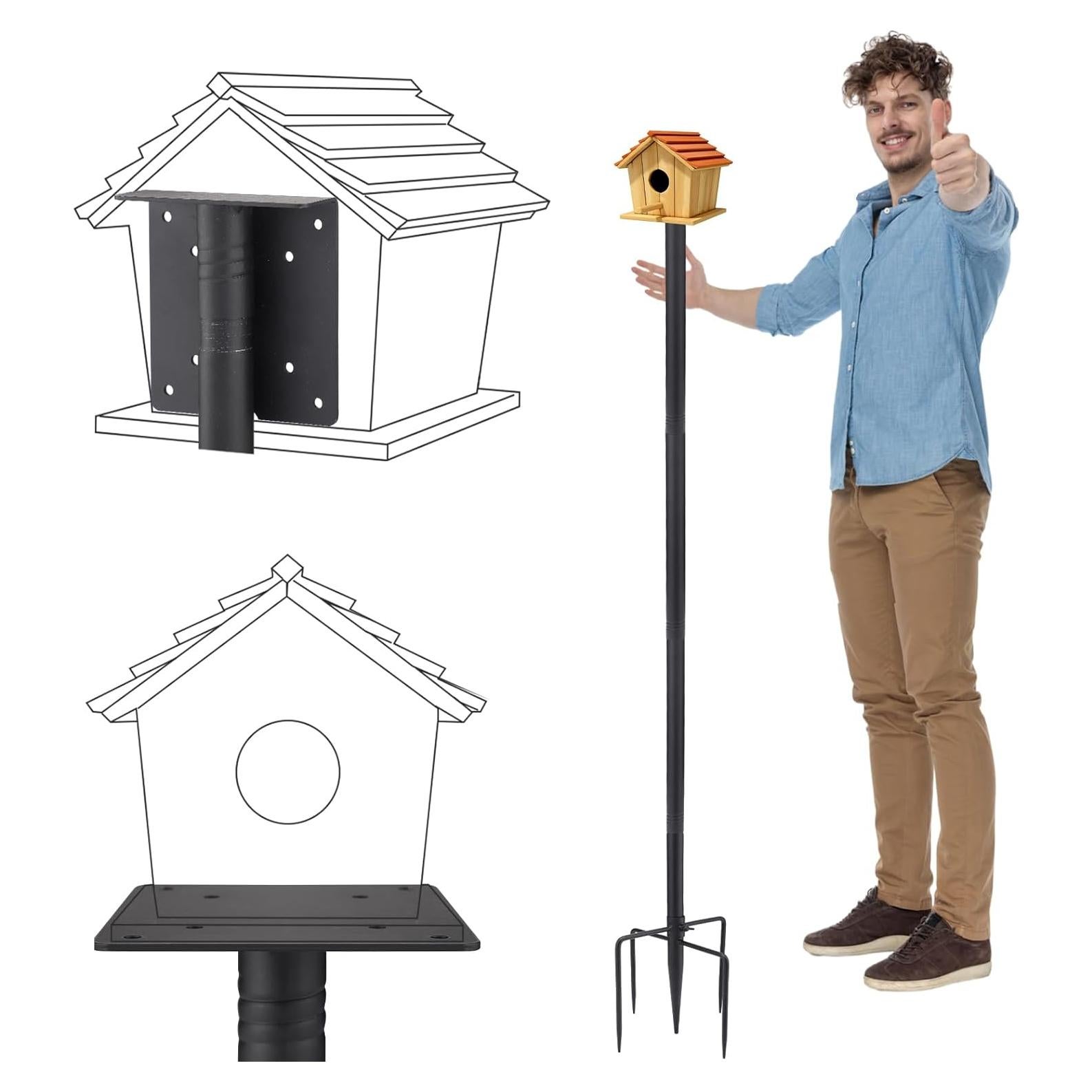 Poste para Comedero de Aves PAMASE 172,72 cm Ajustable