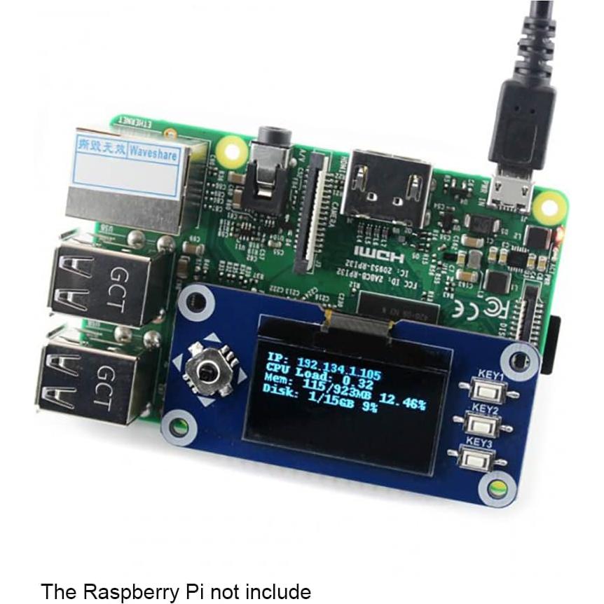 Pantalla OLED 1.3" Coolwell SH1106 para Raspberry Pi y Jetson Nano