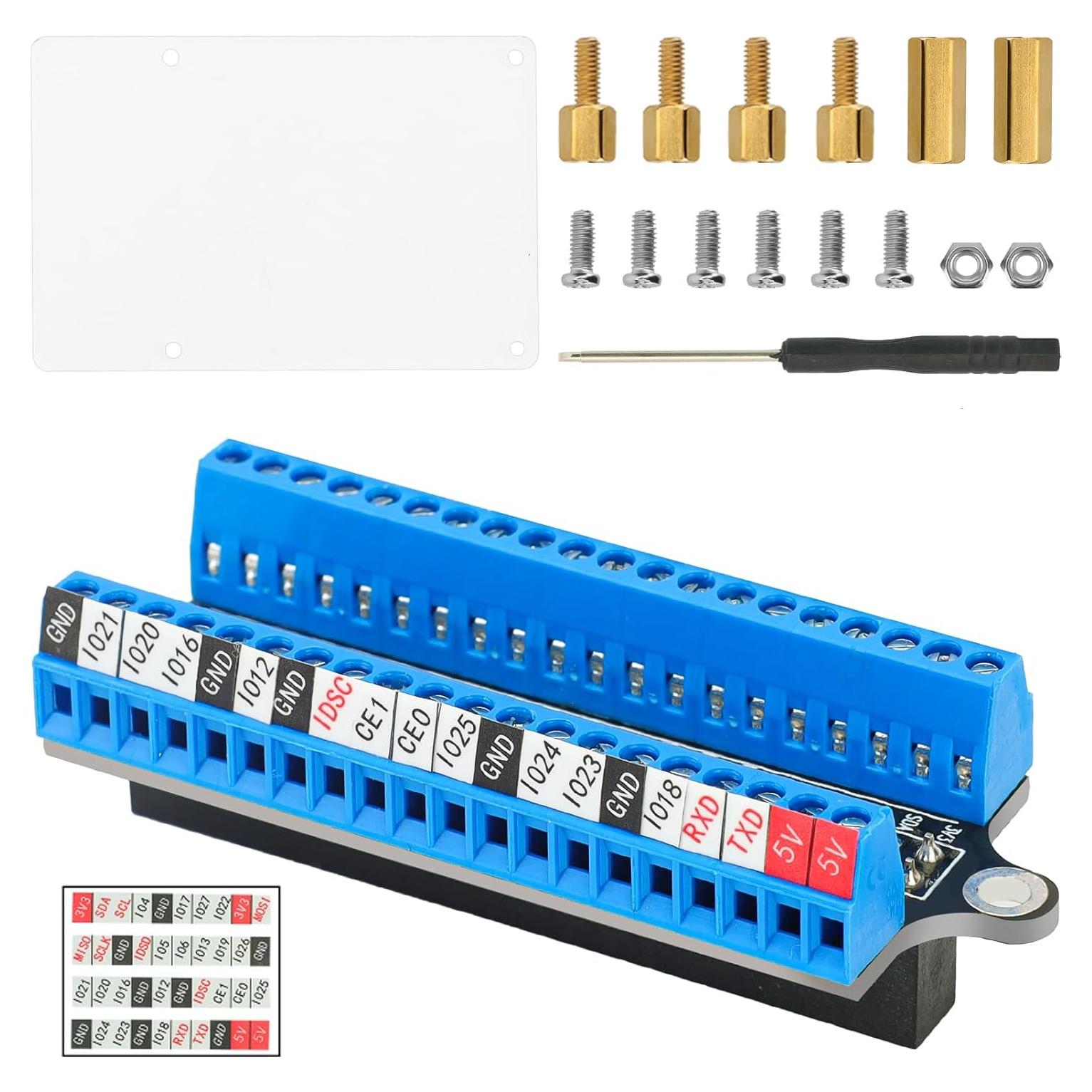 Placa de Expansión GPIO YELUFT para Raspberry Pi 4B/3B - Mini Terminal