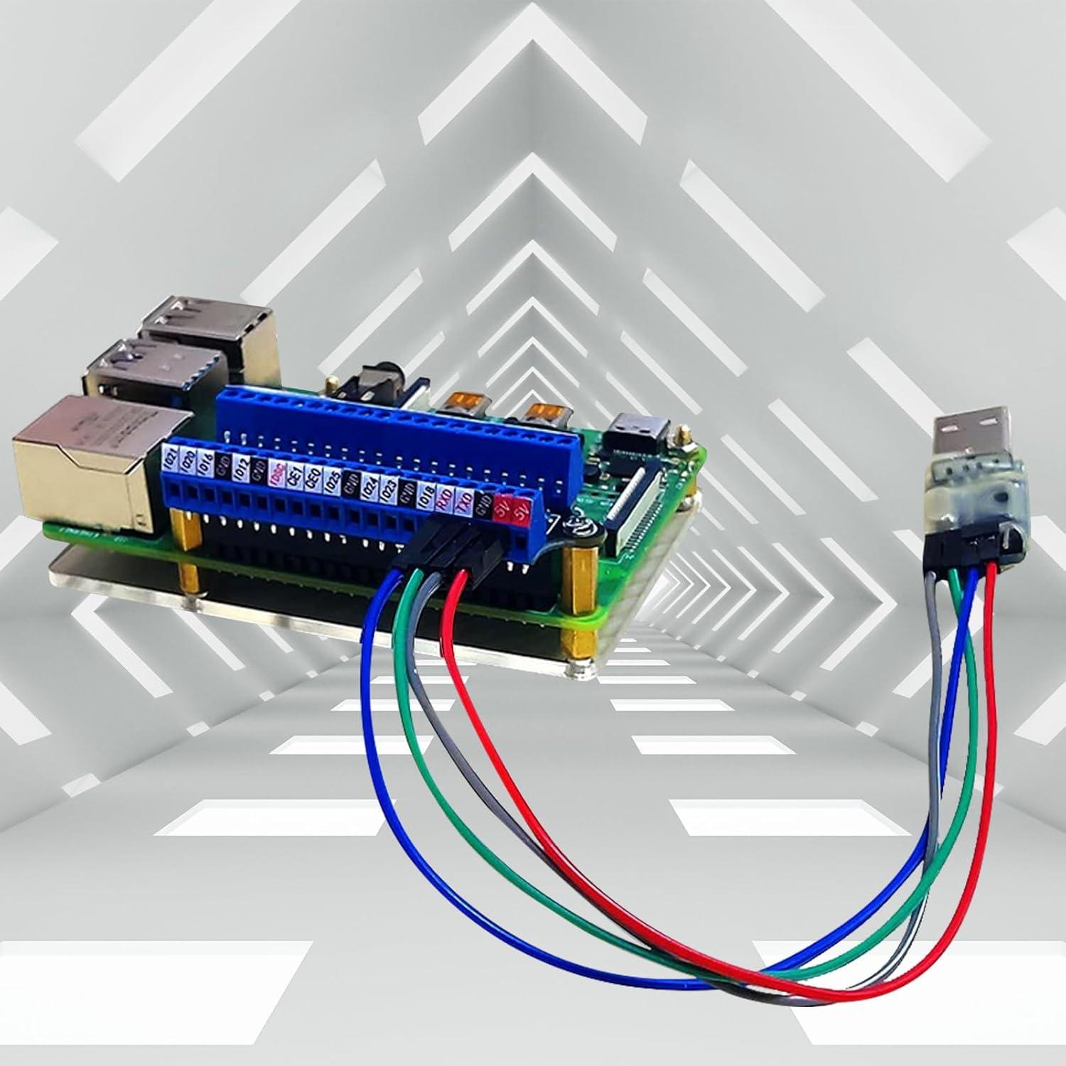 Placa de Expansión GPIO YELUFT para Raspberry Pi 4B/3B - Mini Terminal