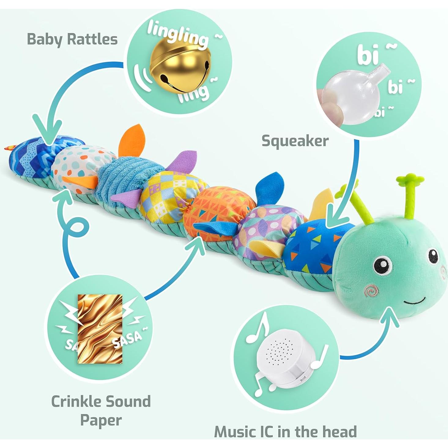 Juguete Musical para Bebés Sumobaby Oruga Azul 50 cm