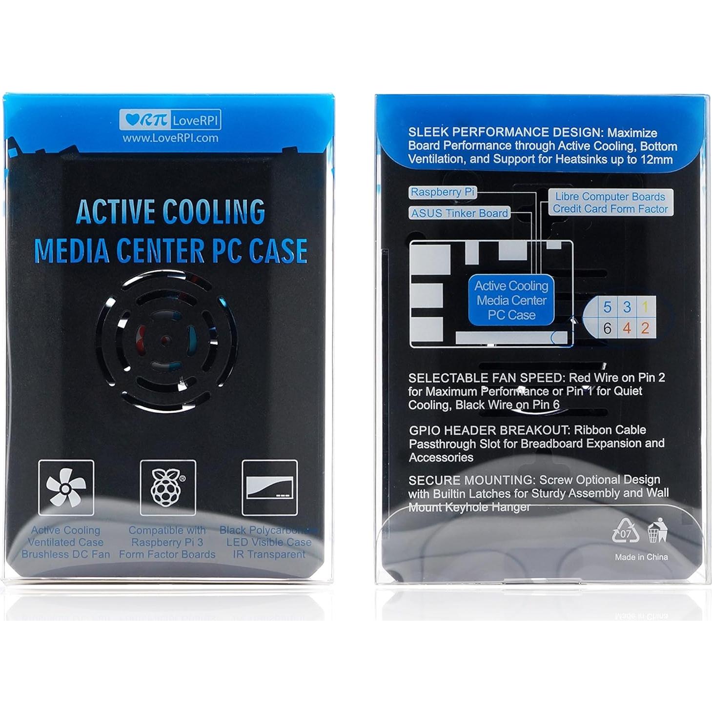 Caja de Enfriamiento Activo LoveRPi para Raspberry Pi 3 y ASUS Tinker Board