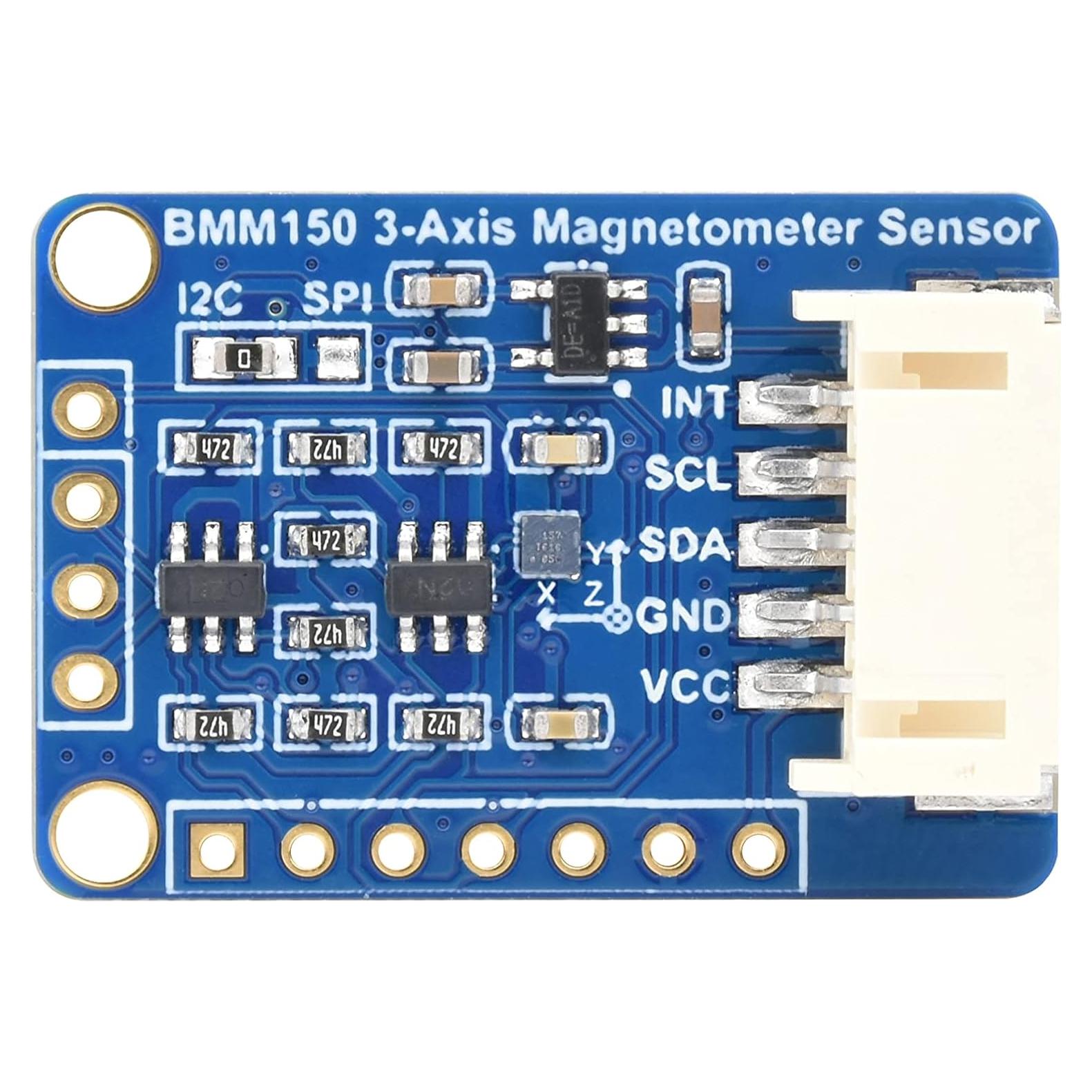 BMM150 3-Axis Magnetometer Sensor, Compatible with Raspberry Pi 5/4B/3B/Zero/Zero W/Zero 2W/Pico/Pico W/Pico WH, Digital Compass Sensor, Magnetic Field Measurement