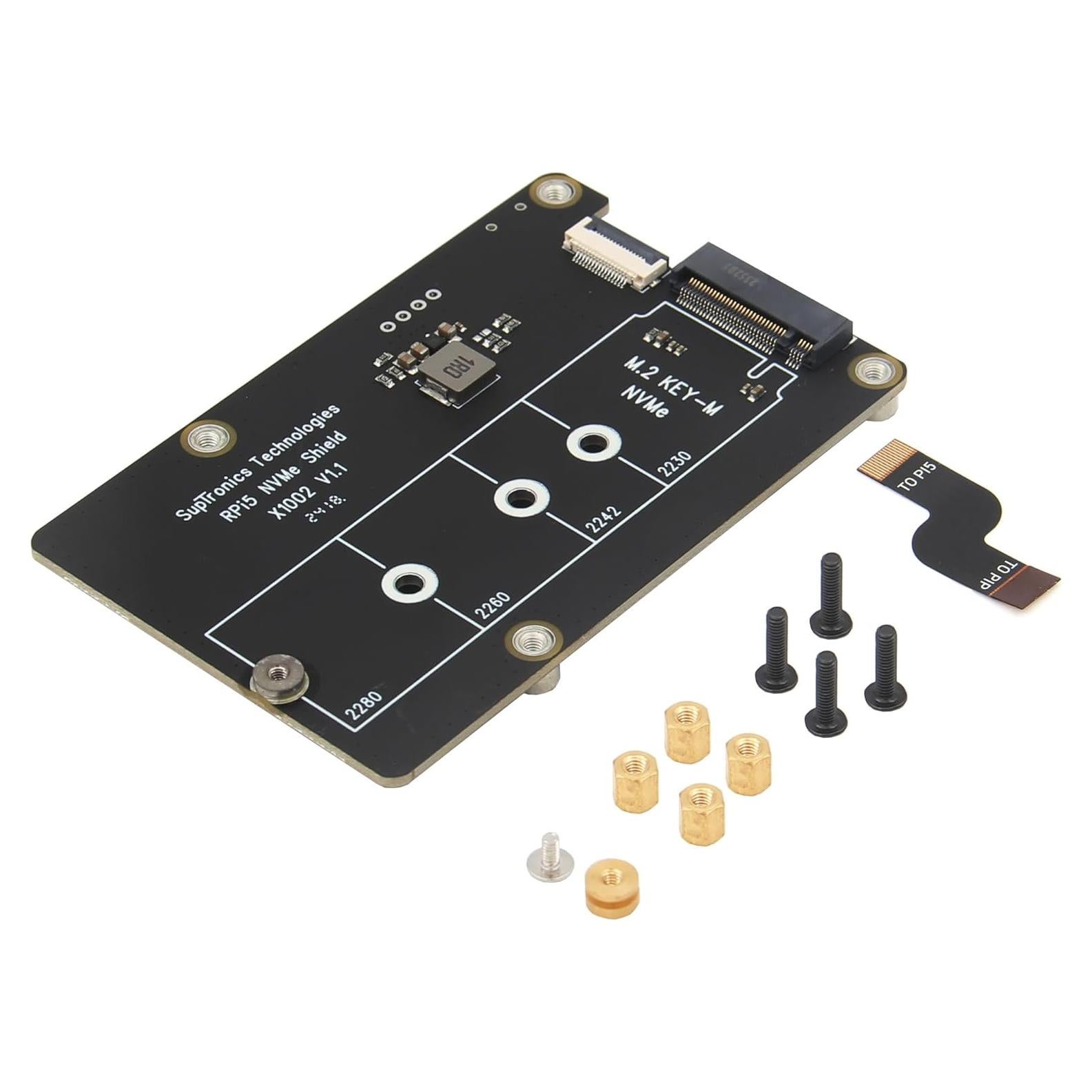 Geekworm X1002 PCIe a M.2 HAT para Raspberry Pi 5 - Soporta SSD NVMe