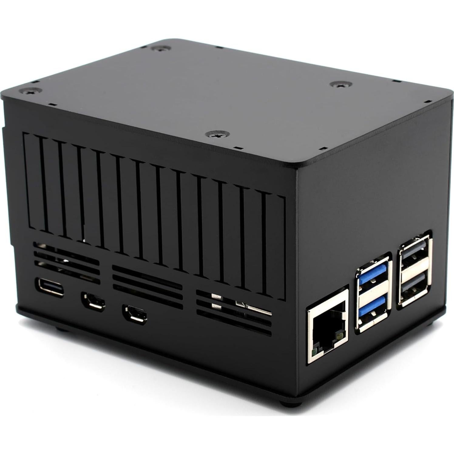 Caja HAT KKSB para Raspberry Pi 5 - Aluminio Negro