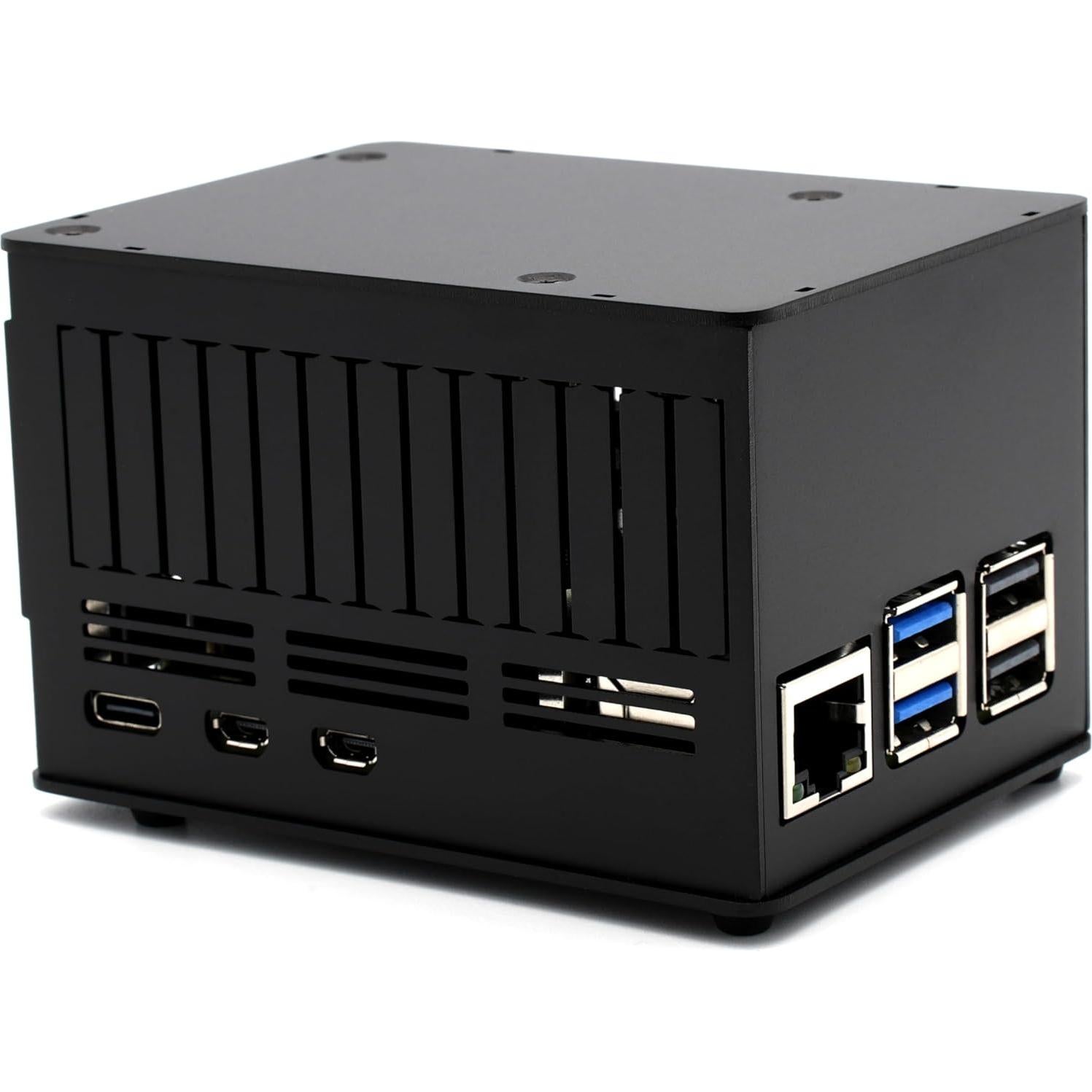 Caja HAT KKSB para Raspberry Pi 5 - Aluminio Negro