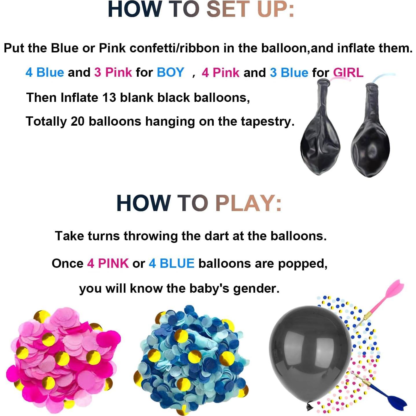 Kit Revelación de Género Senfaro con Globos y Dardos