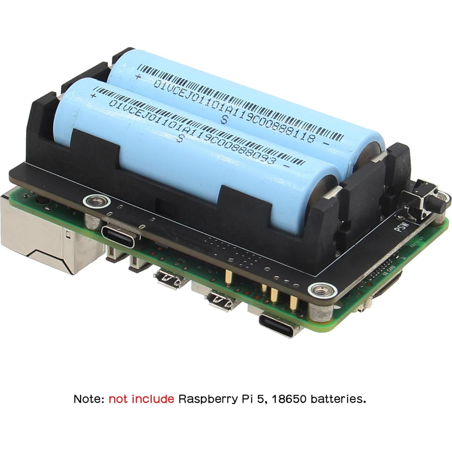 Geekworm X1200 UPS HAT para Raspberry Pi 5 - 5V 5A Salida
