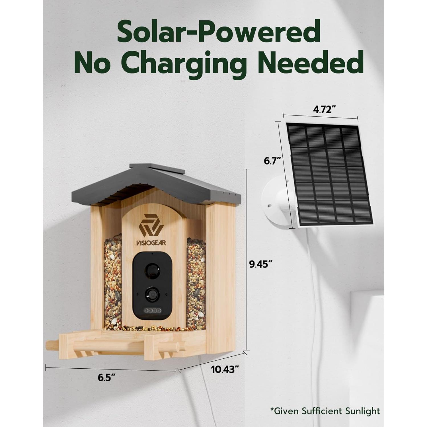 Comedero Inteligente para Aves VISIOGEAR con Cámara HD