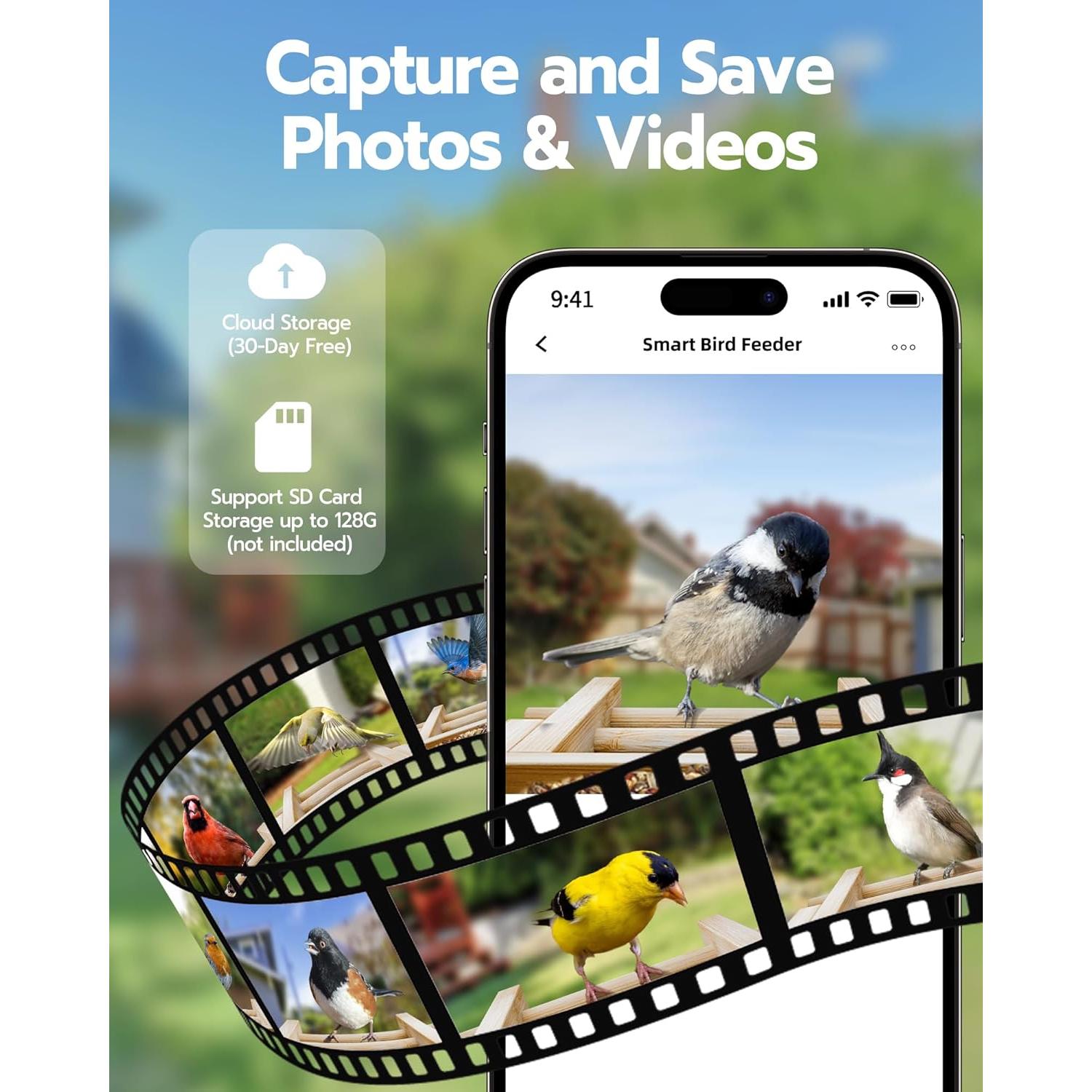 Comedero Inteligente para Aves VISIOGEAR con Cámara HD