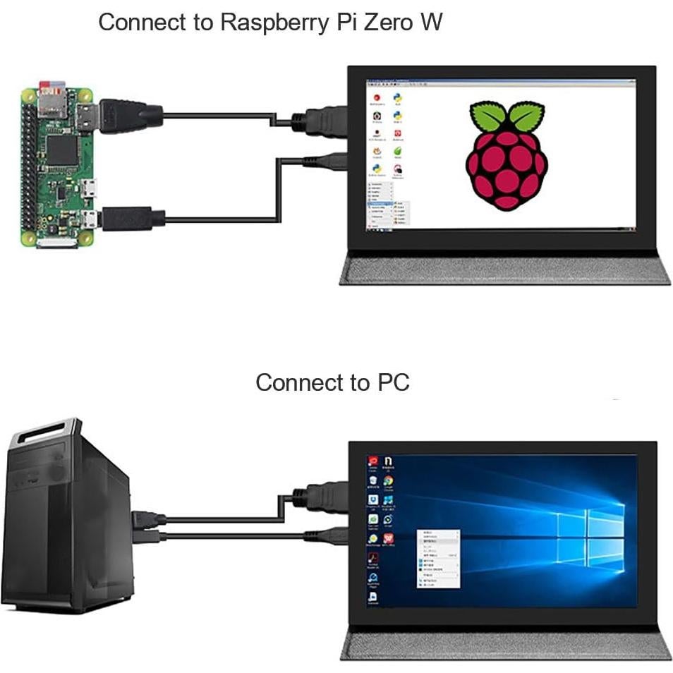 Pantalla LCD Táctil 7" YIYIMIMO 1024x600 con Altavoz y Funda