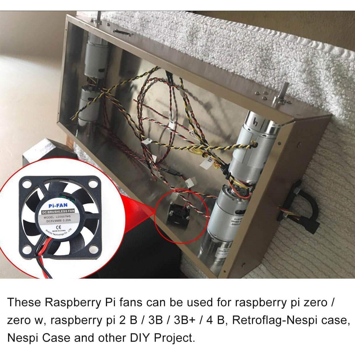 Ventilador Sin Escobillas MakerFocus para Raspberry Pi 5/4B/3 - 2 Pcs