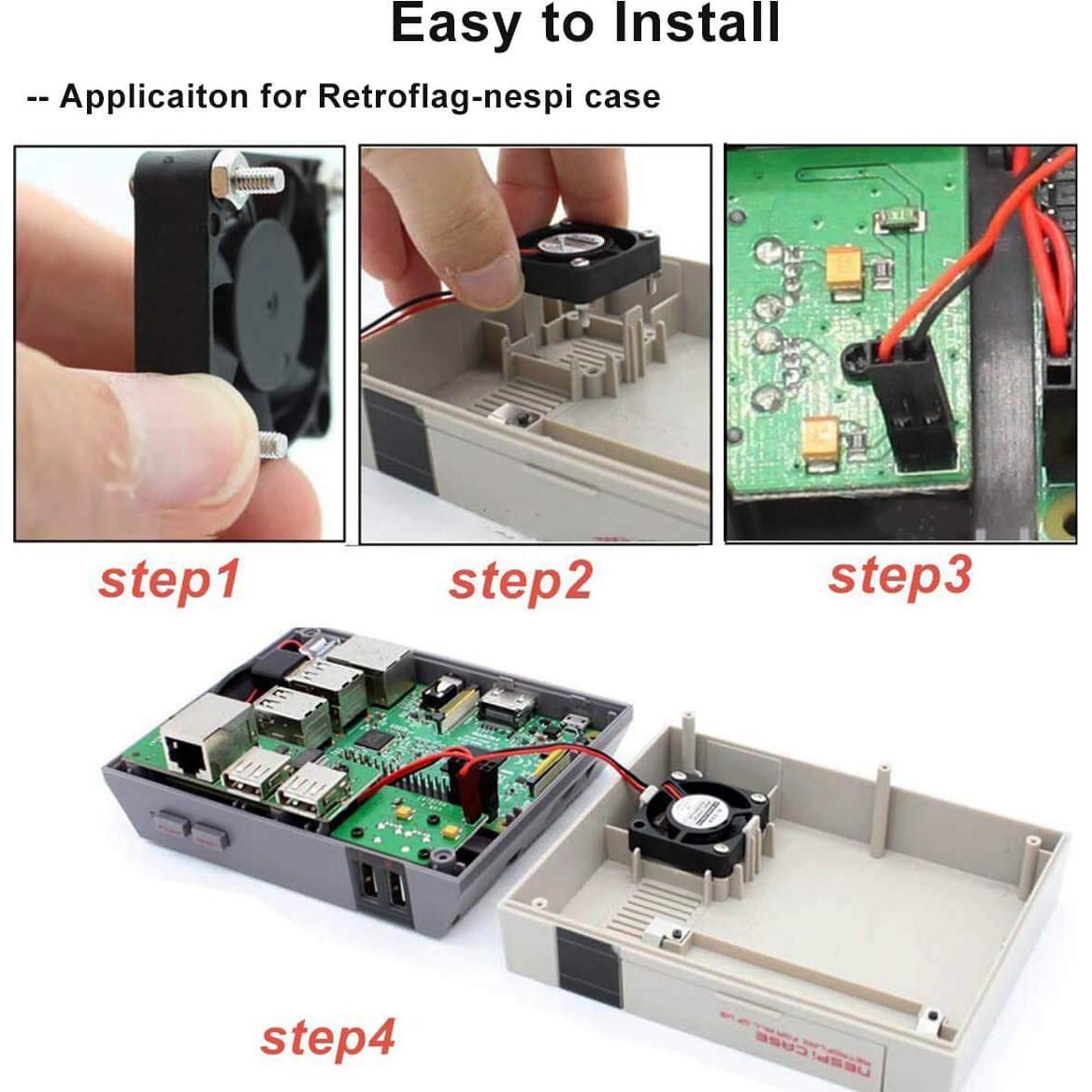 Ventilador Sin Escobillas MakerFocus para Raspberry Pi 5/4B/3 - 2 Pcs