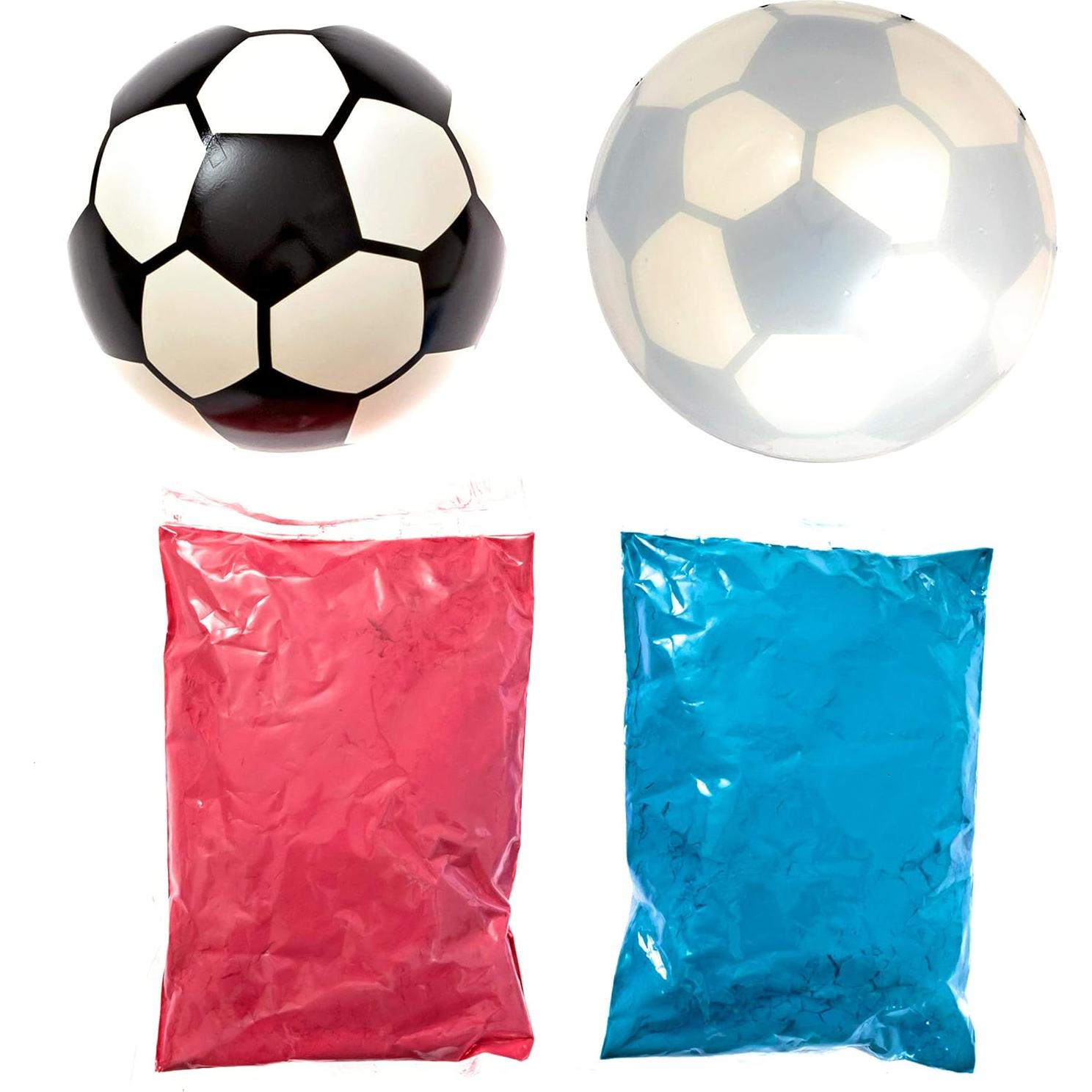 Pelota de Fútbol Revelación de Género + Polvo Rosa y Azul