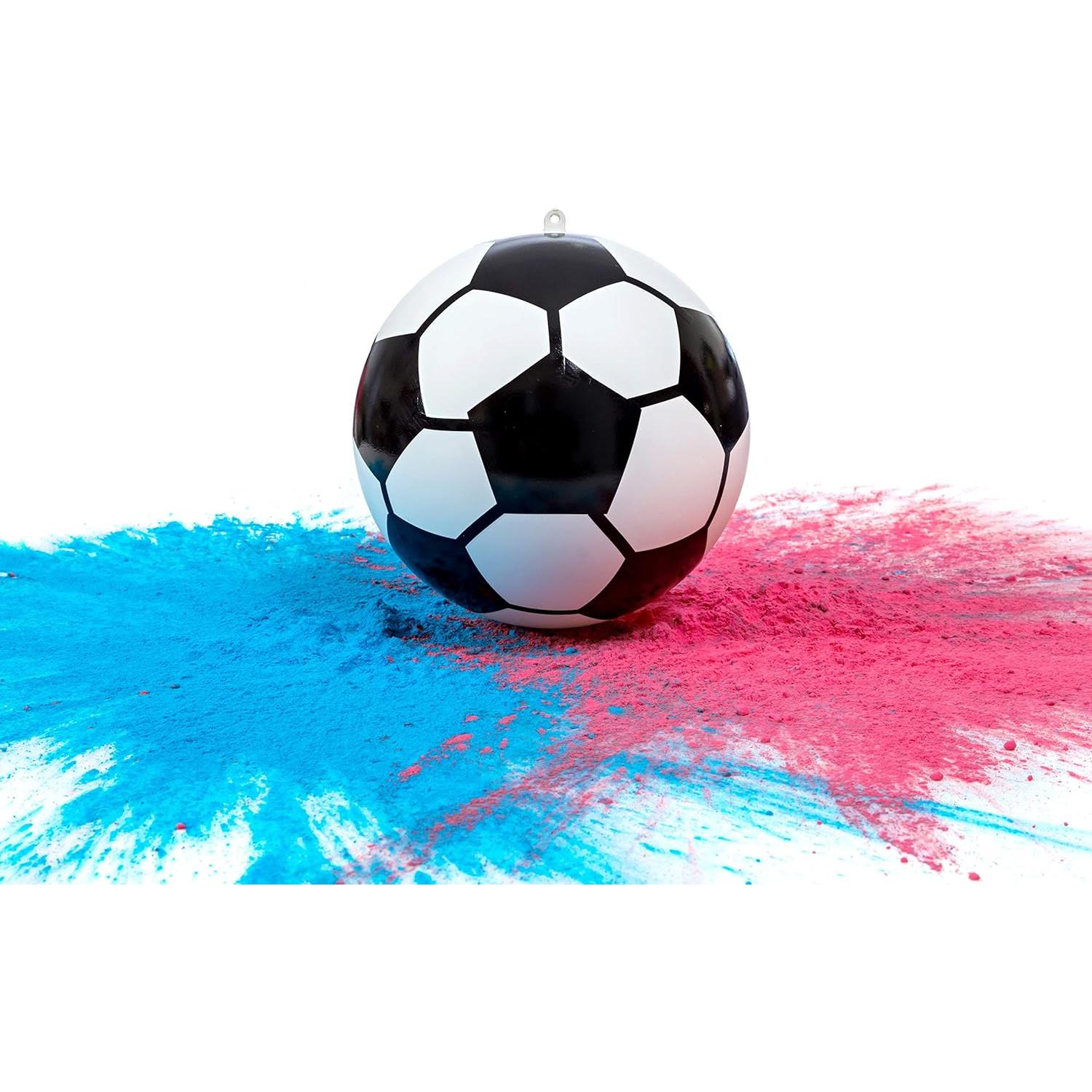 Pelota de Fútbol Revelación de Género + Polvo Rosa y Azul