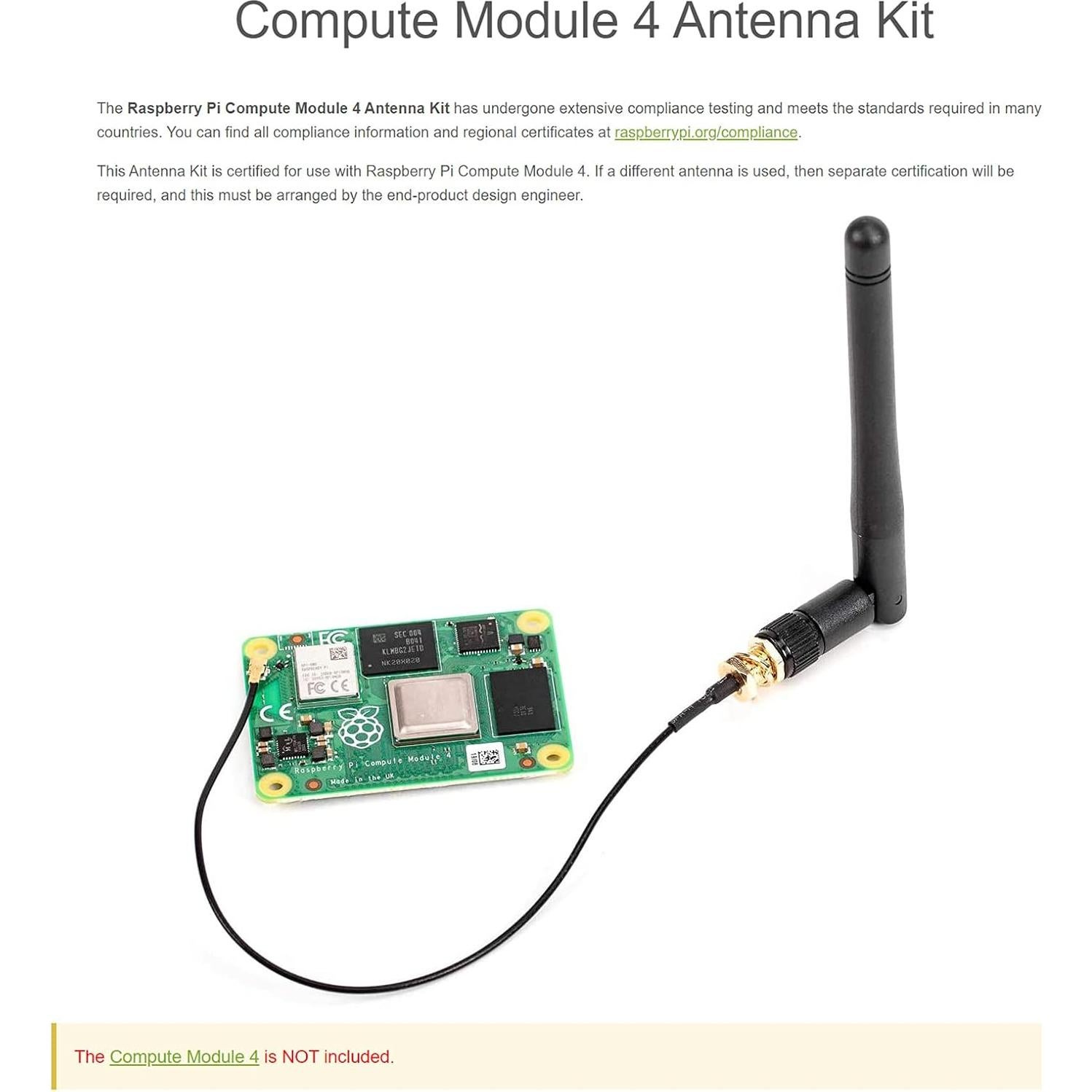 Kit de Antena Waveshare para Raspberry Pi CM4 - WiFi 2.4G/5G
