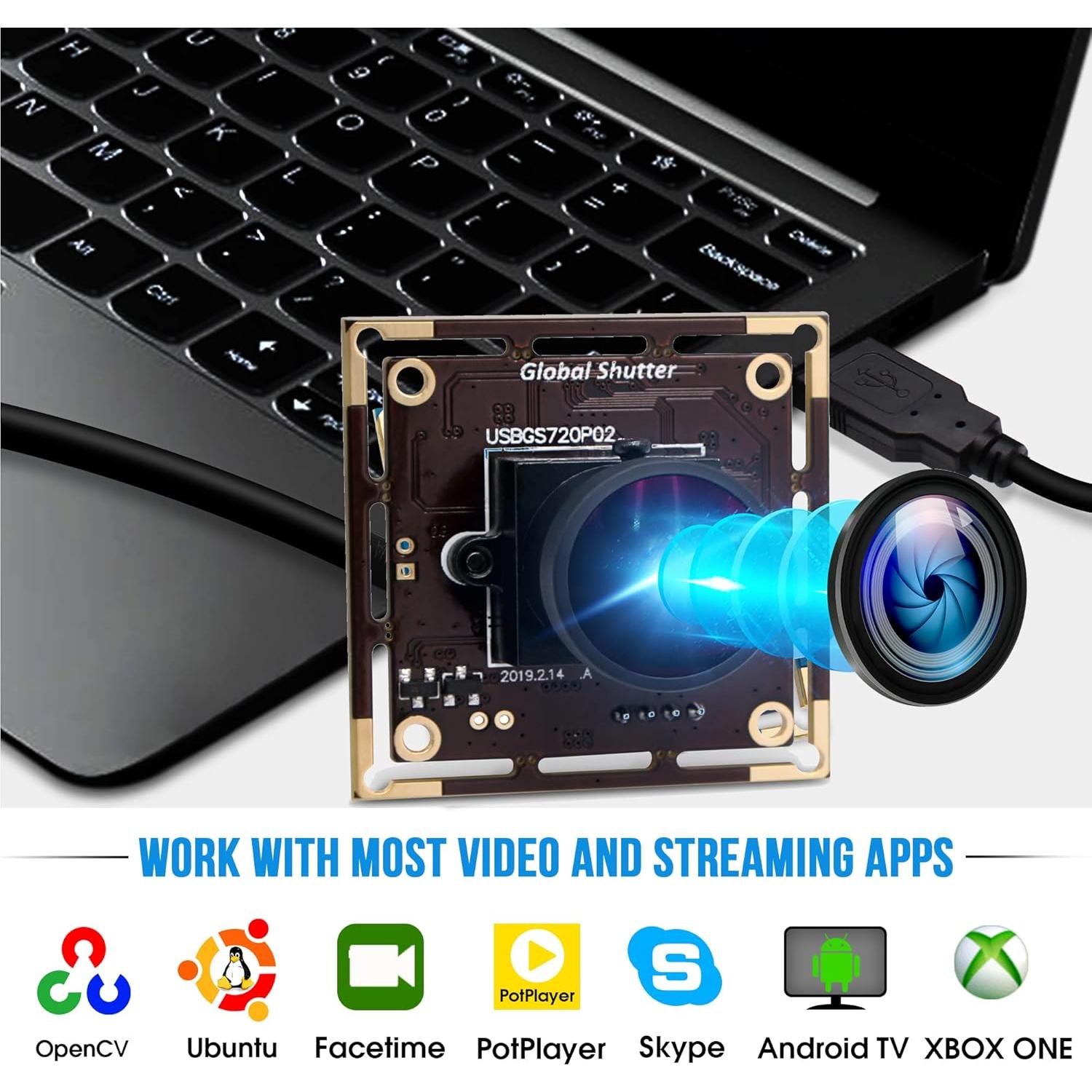 Módulo de Cámara USB IFWATER 720P Gran Angular 60fps