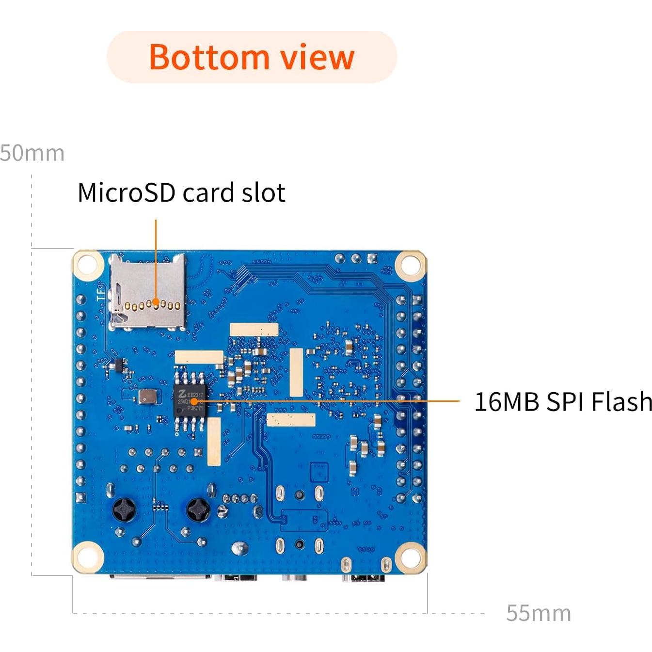 Placa de Desarrollo Orange Pi Zero 3 1.5GB RAM 4 Núcleos