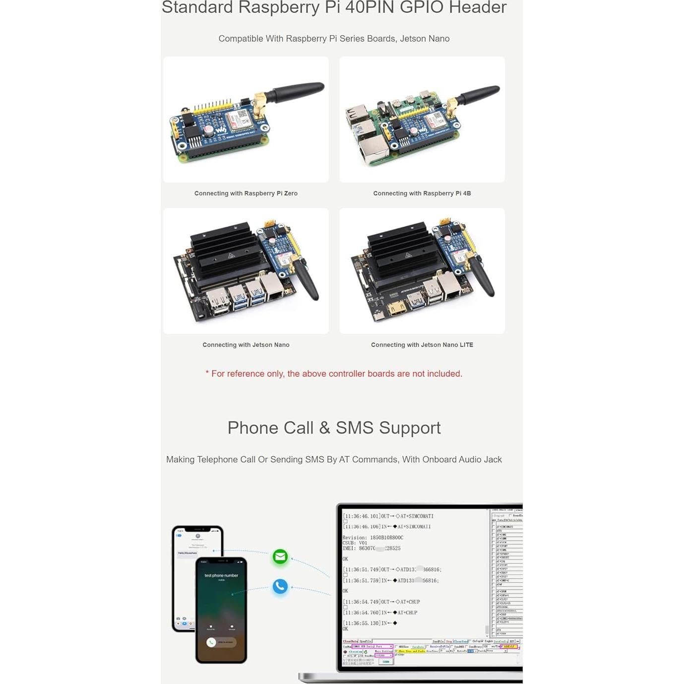 Módulo GSM/GPRS R800C Coolwell para Raspberry Pi y Jetson Nano