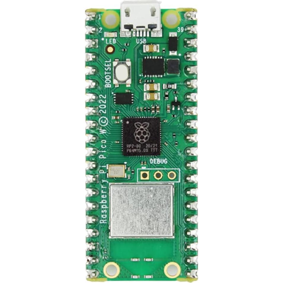 Raspberry Pi Pico W con WiFi 802.11n y Conectores Pre-soldados
