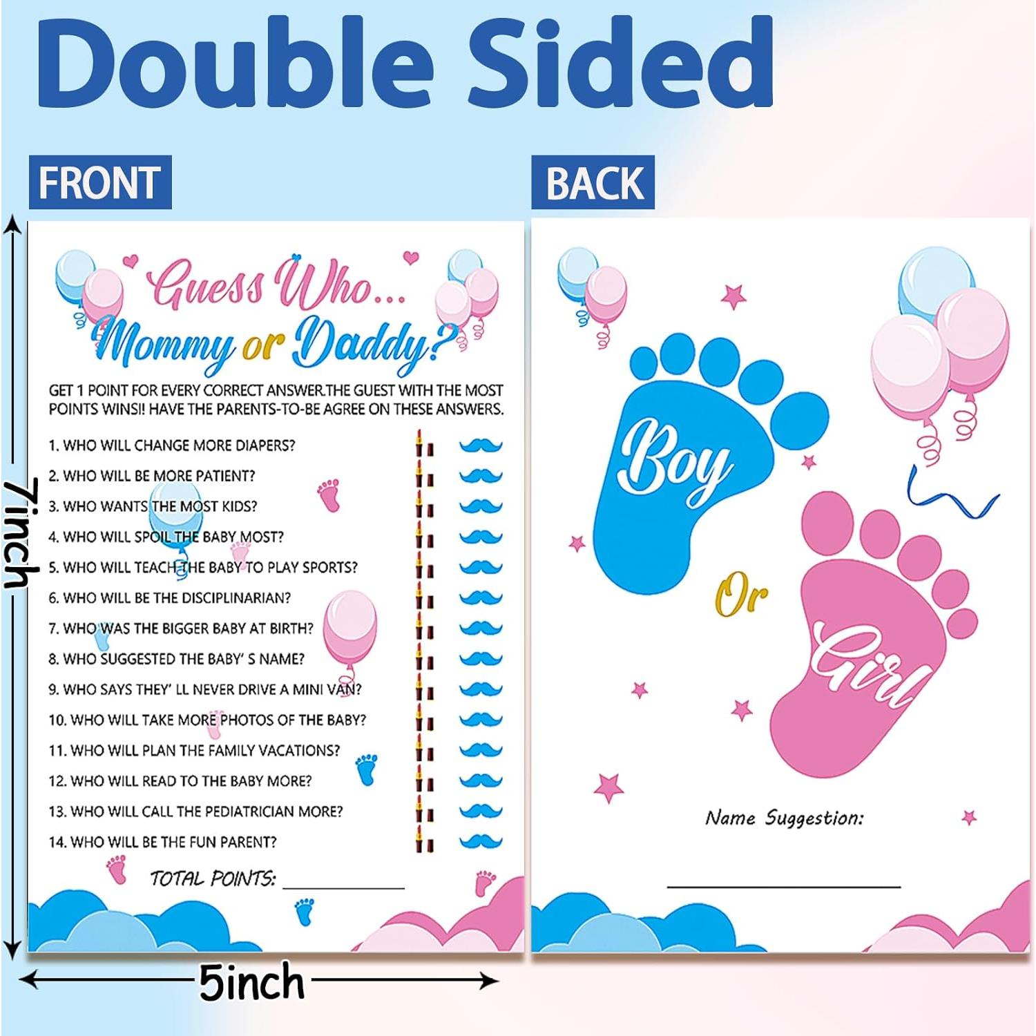 75 Piezas Juegos de Revelación de Género Mecholey 6 Juegos