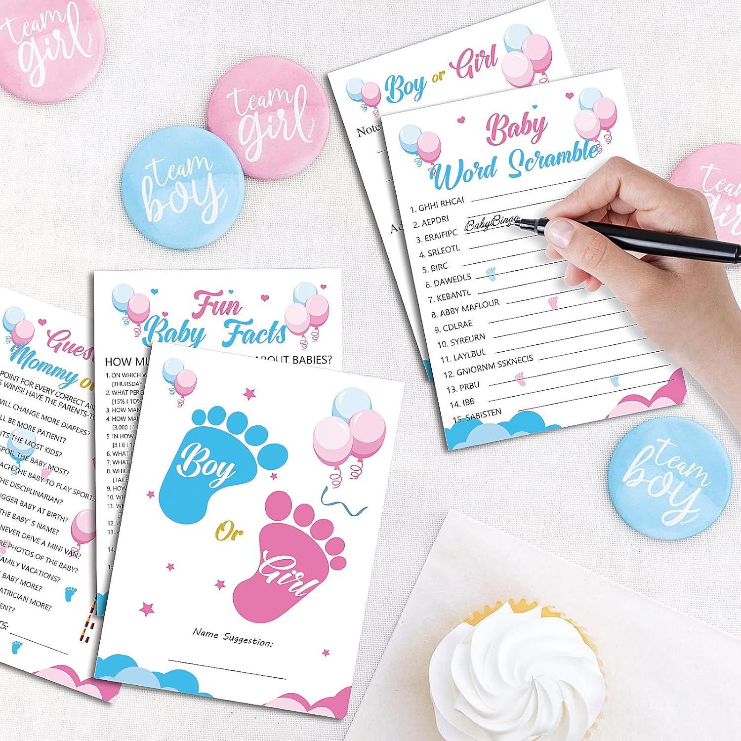 75 Piezas Juegos de Revelación de Género Mecholey 6 Juegos