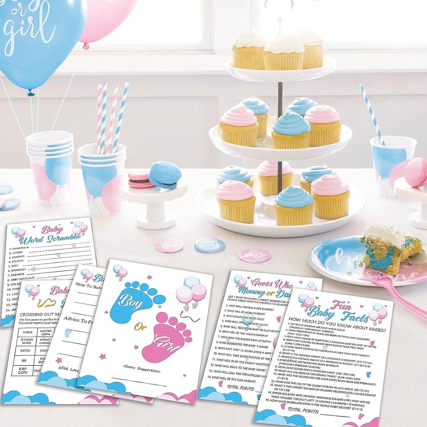 75 Piezas Juegos de Revelación de Género Mecholey 6 Juegos