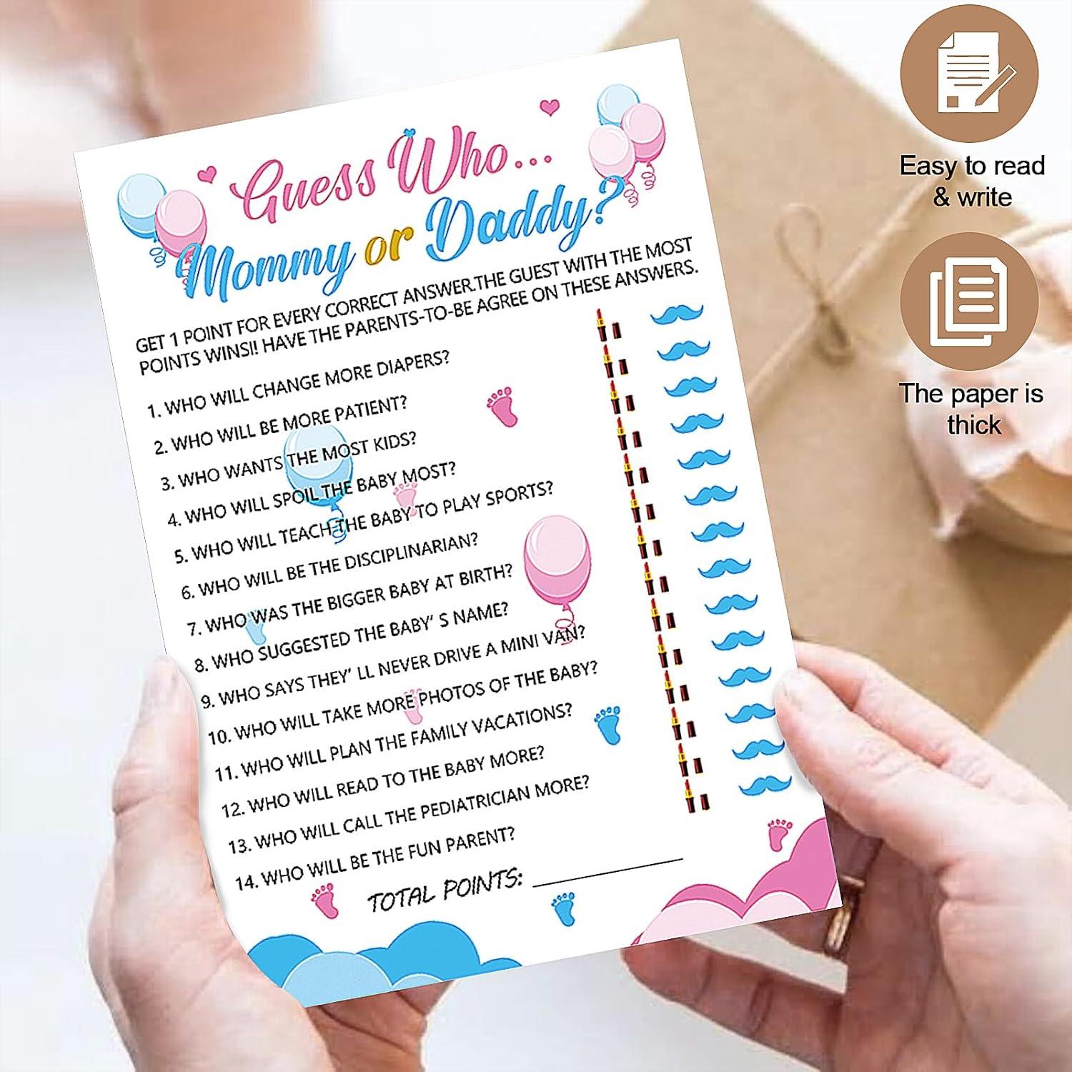 75 Piezas Juegos de Revelación de Género Mecholey 6 Juegos