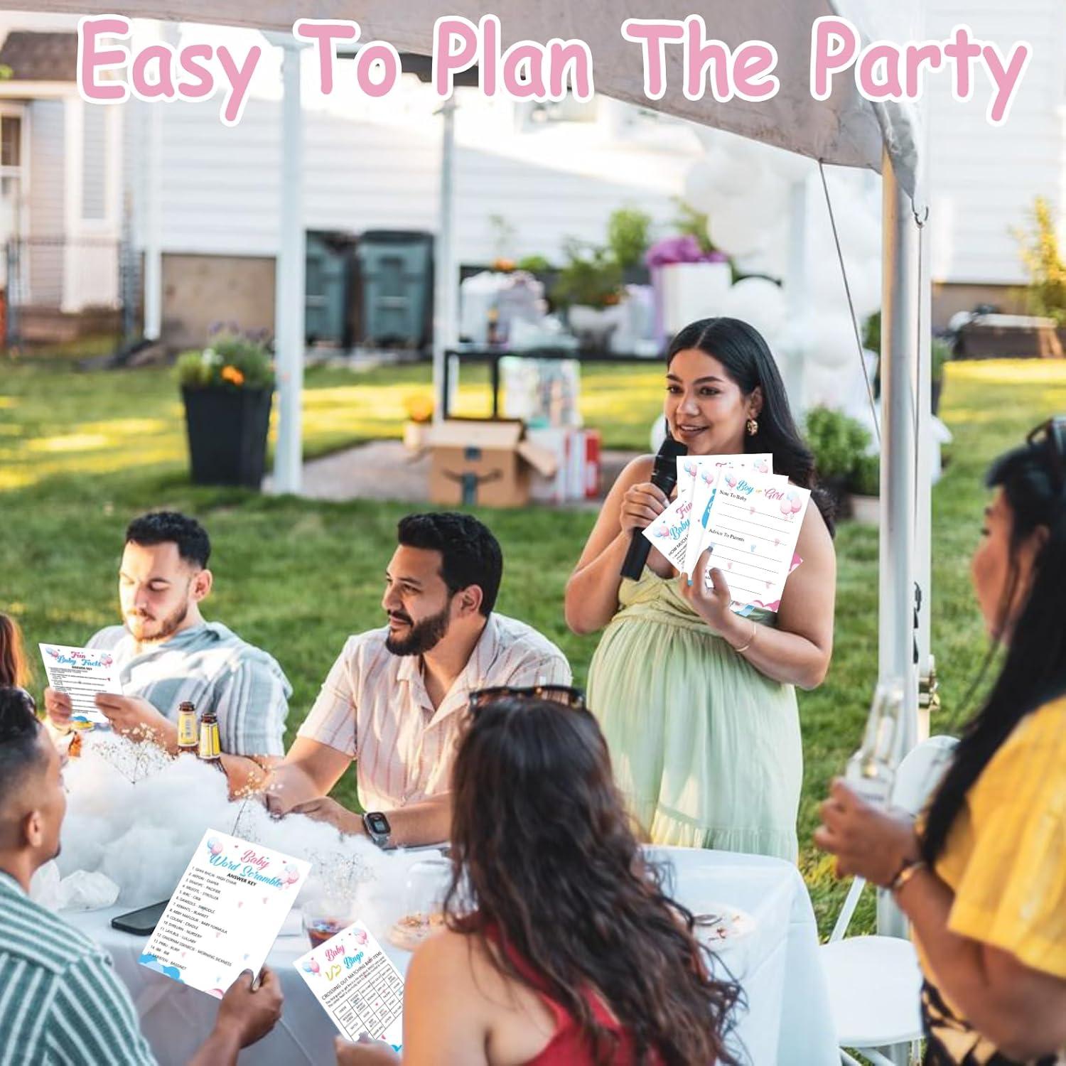 75 Piezas Juegos de Revelación de Género Mecholey 6 Juegos