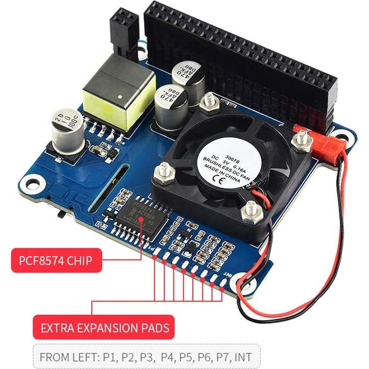 Power Over Ethernet HAT Coolwell para Raspberry Pi 3B+/4B